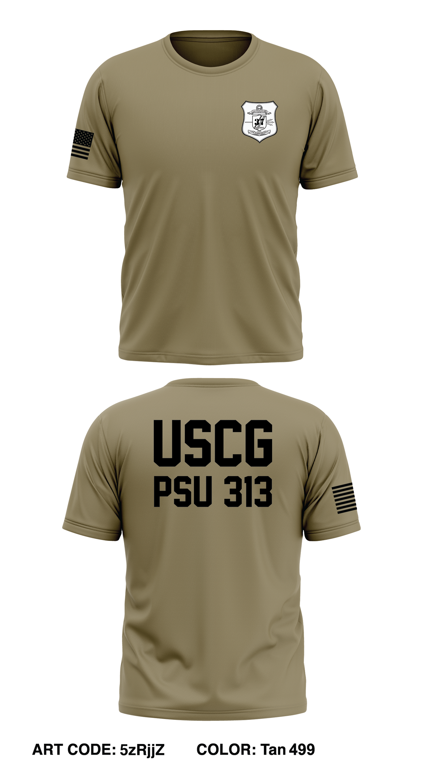 Port Security Unit 313 Store 1 Core Men's SS Performance Tee - 5zRjjZ