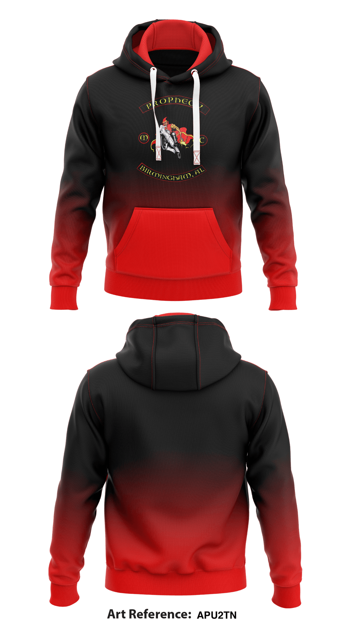 Prophecy MC Birmingham Store 2 Core Men's Hooded Performance Sweatshirt - apu2tn