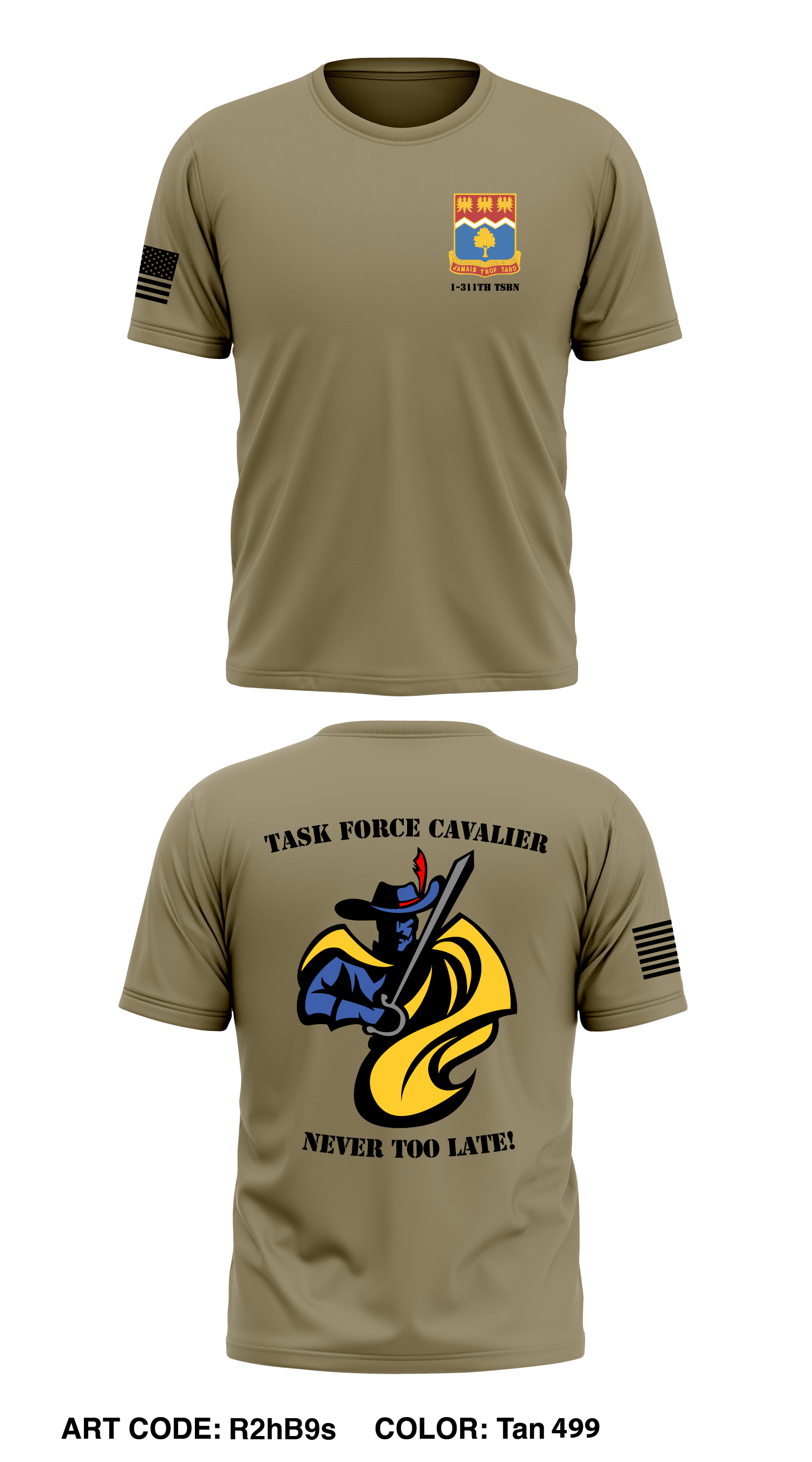 1-311TH TSBN TASK FORCE CAVALIER Core Men's SS Performance Tee - R2hB9 – Emblem  Athletic