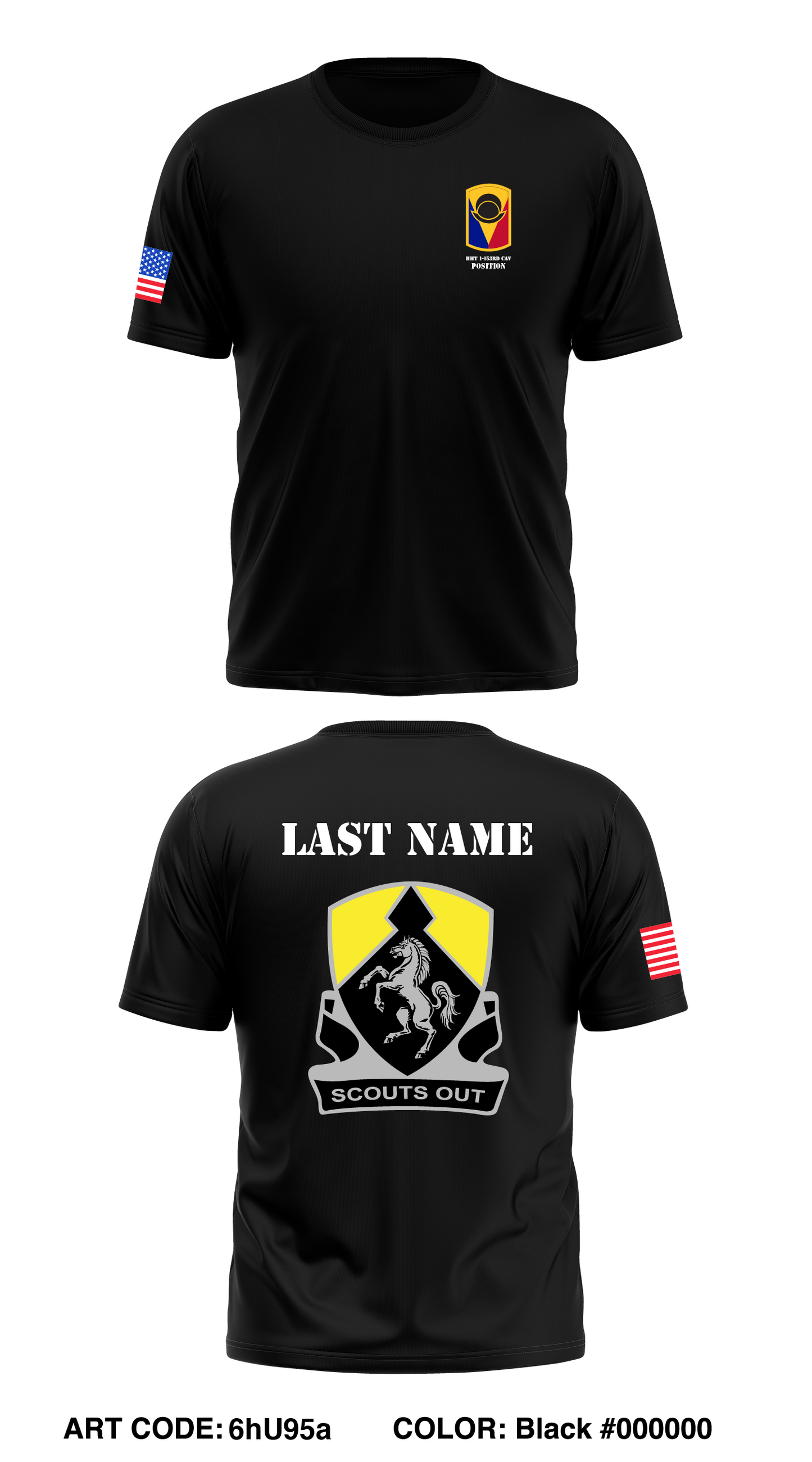 CUSTOM - HHT 1/153 CAV Core Men's SS Performance Tee - 6hU95a