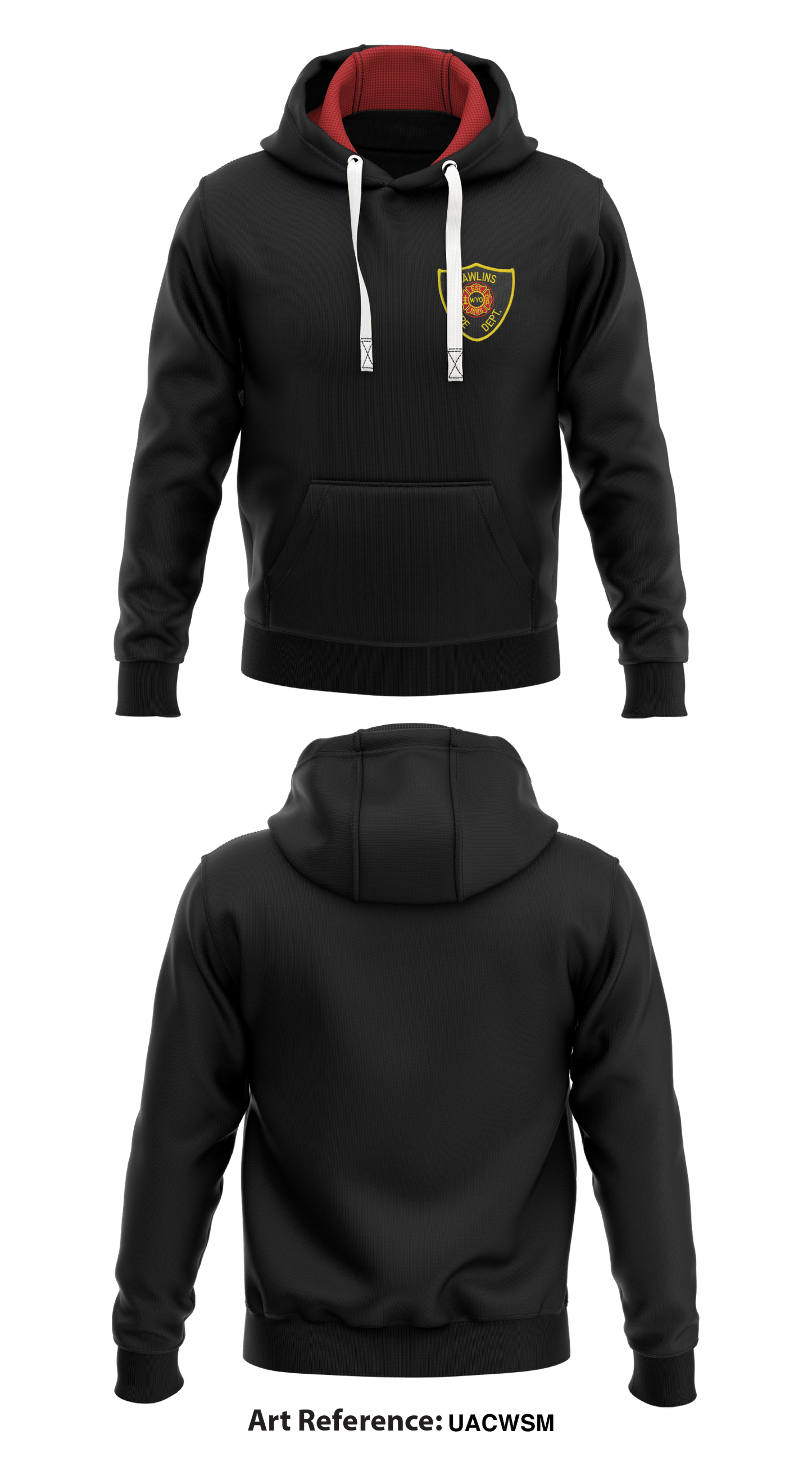 Rawlins Fire Department Core Men's Hooded Performance Sweatshirt - UACwSM