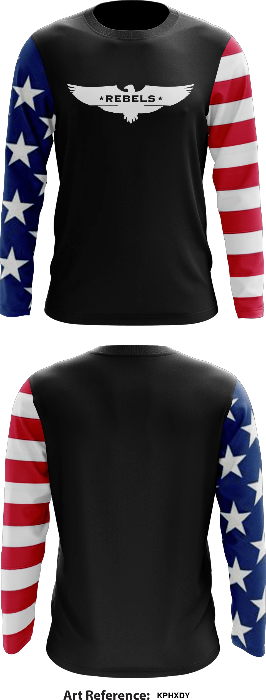 Rebels3 Core Men's LS Performance Tee - kphXDy