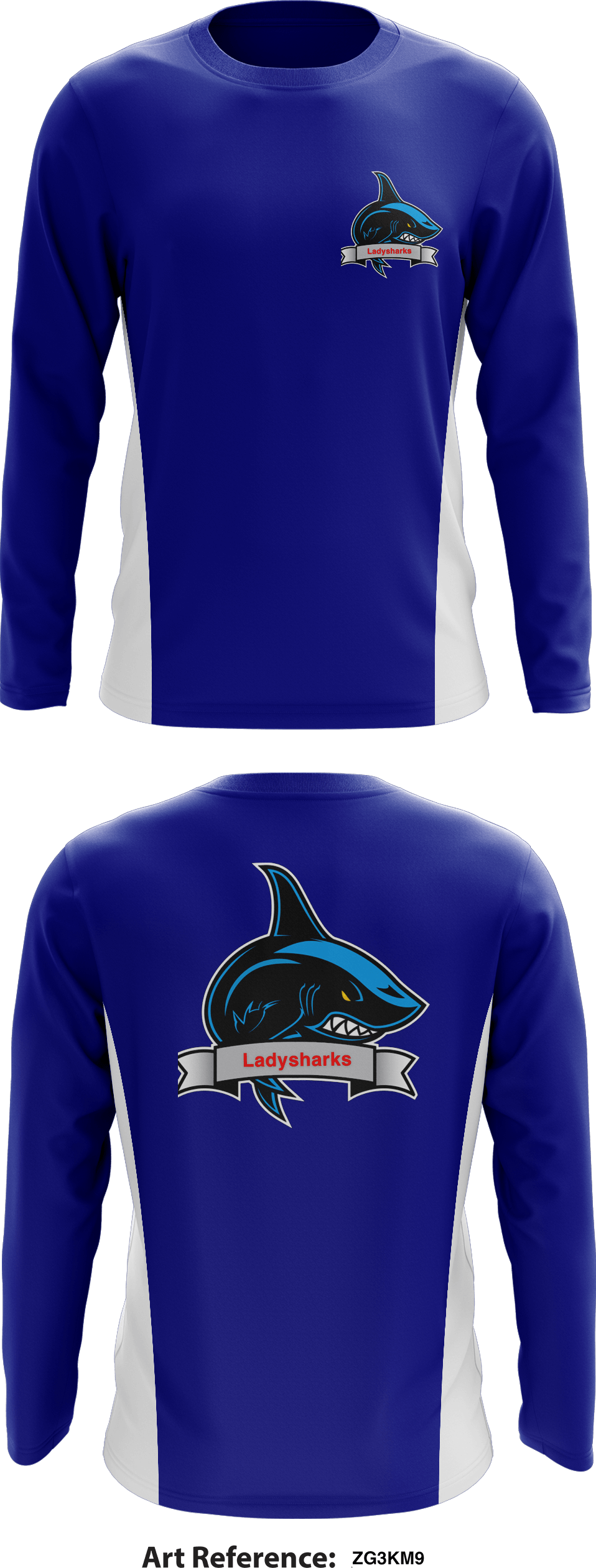 Roosevelt ladysharks Store 1 Core Men's LS Performance Tee - ZG3kM9
