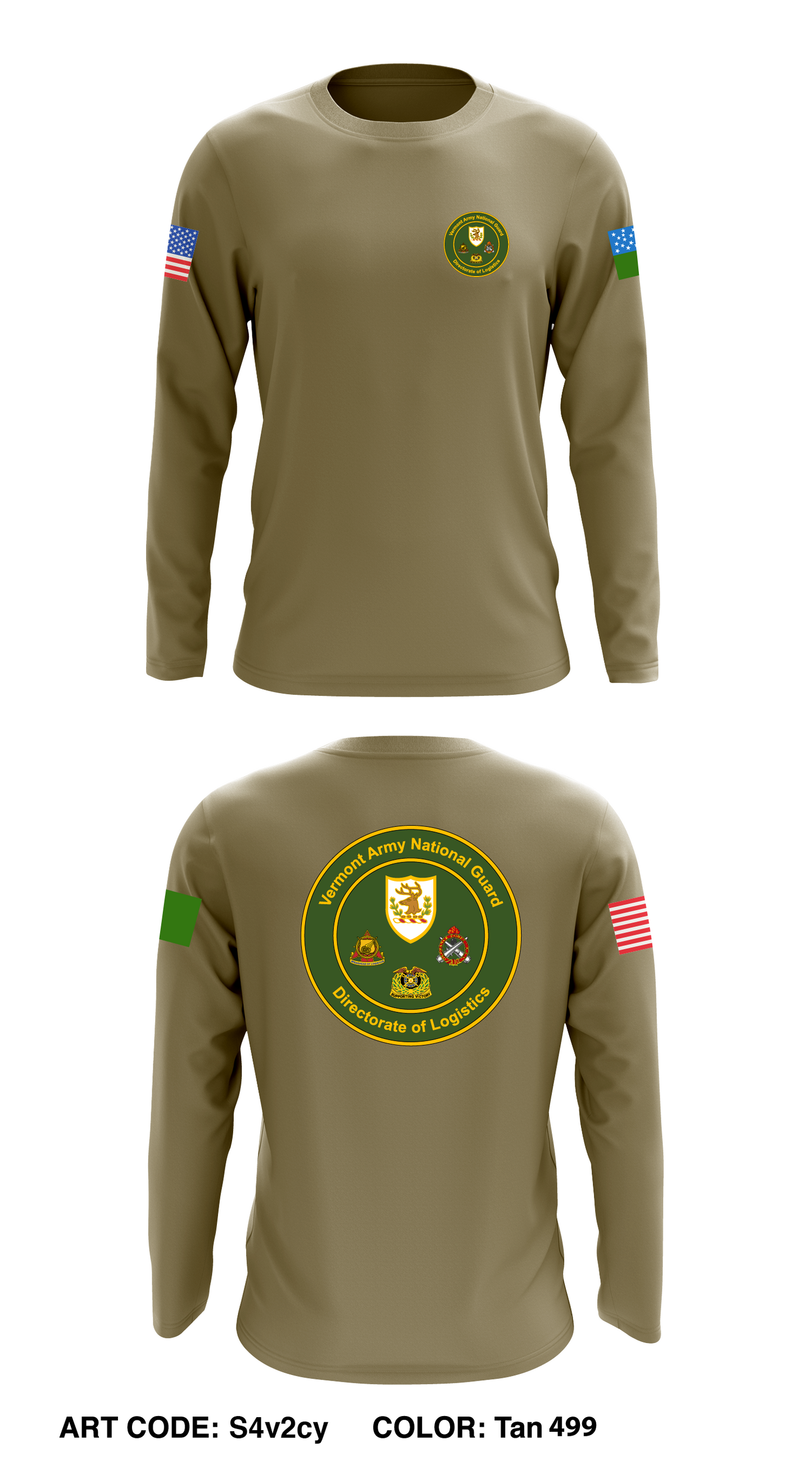 Vermont ARNG G4 Core Men's LS Performance Tee - S4v2cy