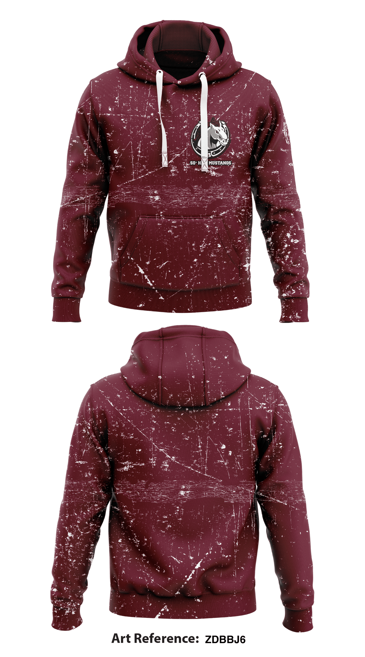 SO’ HAM MUSTANGS Store 1 Core Men's Hooded Performance Sweatshirt - ZDbbj6