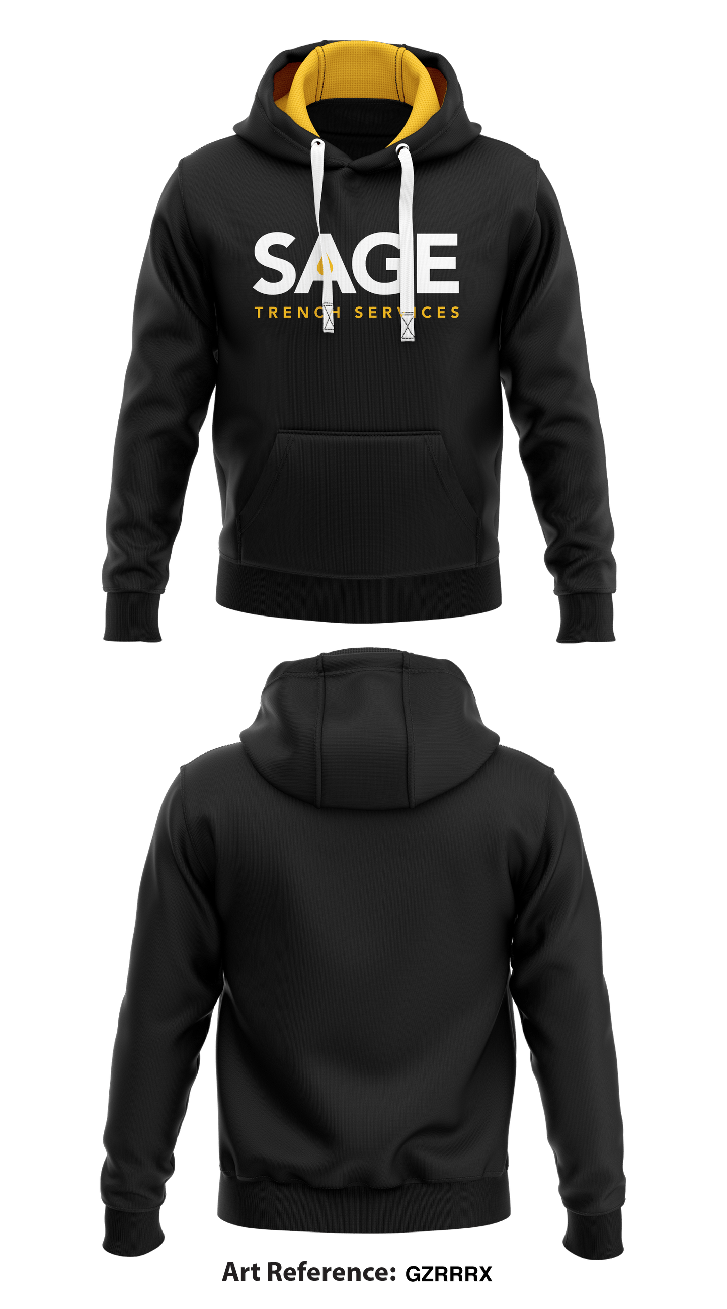 Sage Trench Services Store 1 Core Men's Hooded Performance Sweatshirt - GzRRrX