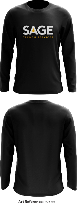 Sage Trench Services Store 1 Core Men's LS Performance Tee - hJbtmS