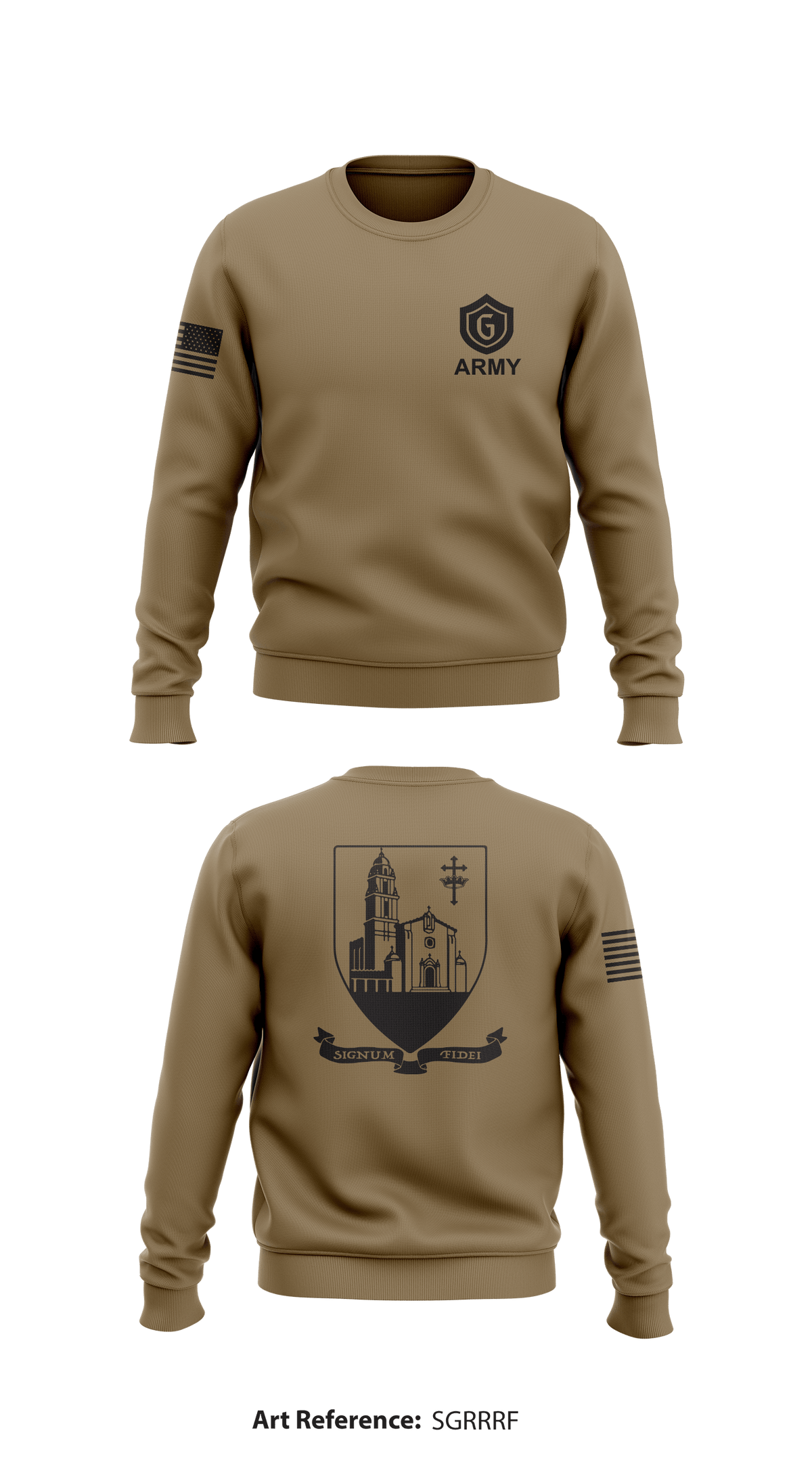 Saint Mary's Army ROTC Store 1 Core Men's Crewneck Performance Sweatshirt - SGrrrf