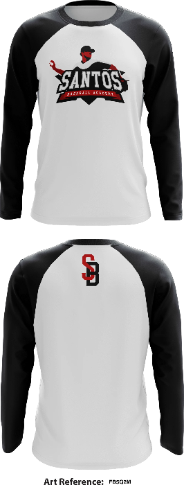 Santos Baseball Academy Core Men's LS Performance Tee - FB5q2m