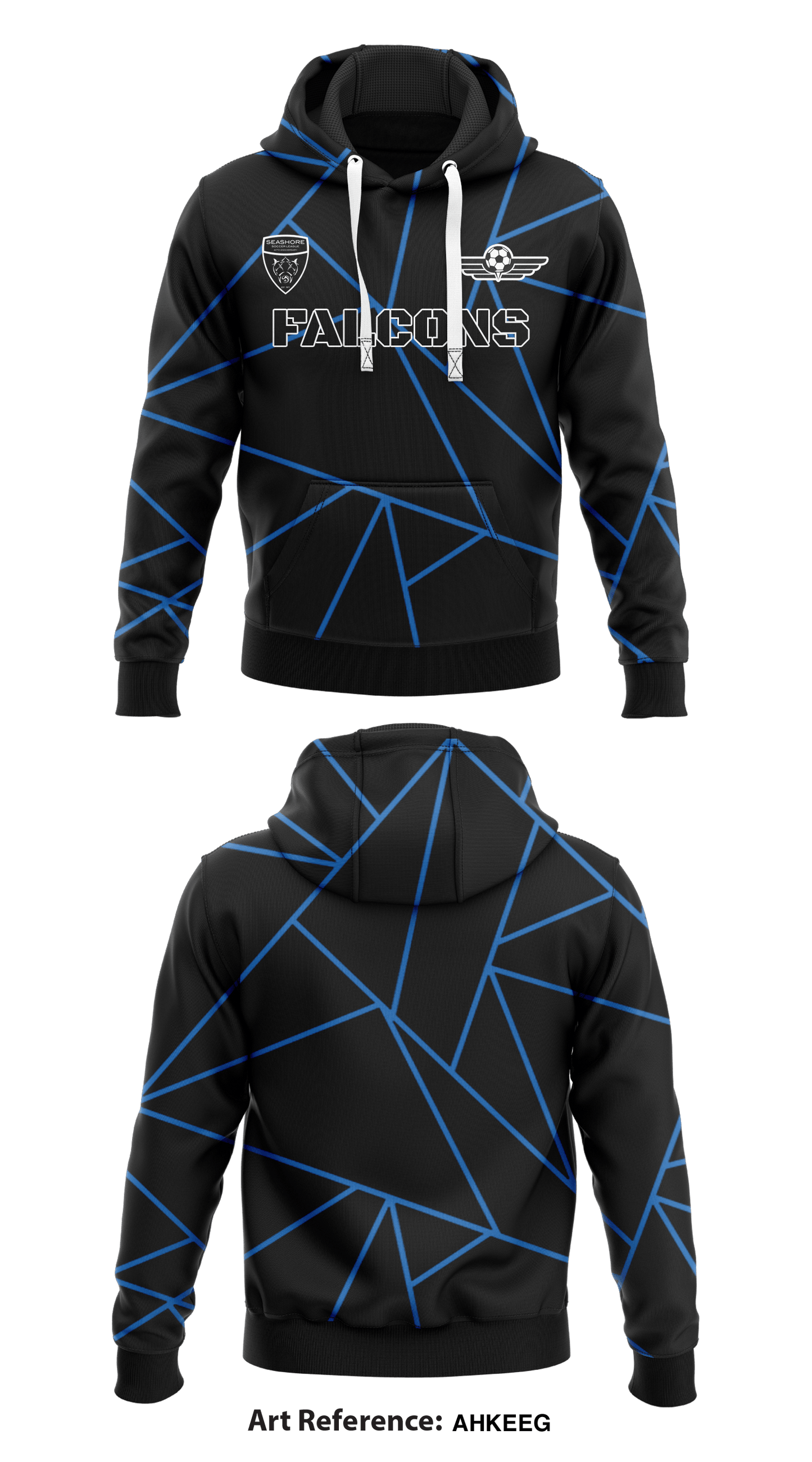 Seashore Soccer League Core Men's Hooded Performance Sweatshirt - AhKeeG