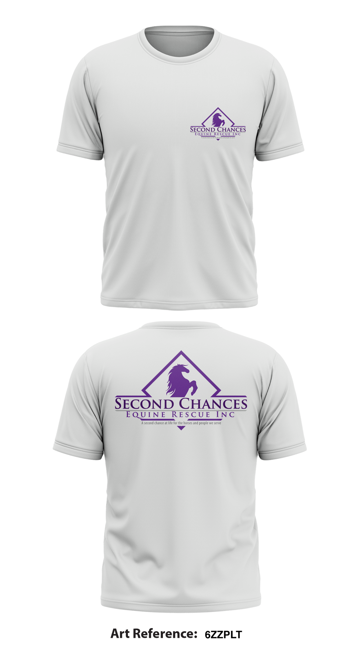 Second Chances Equine Rescue Store 1 Core Men's SS Performance Tee - 6zZPLt