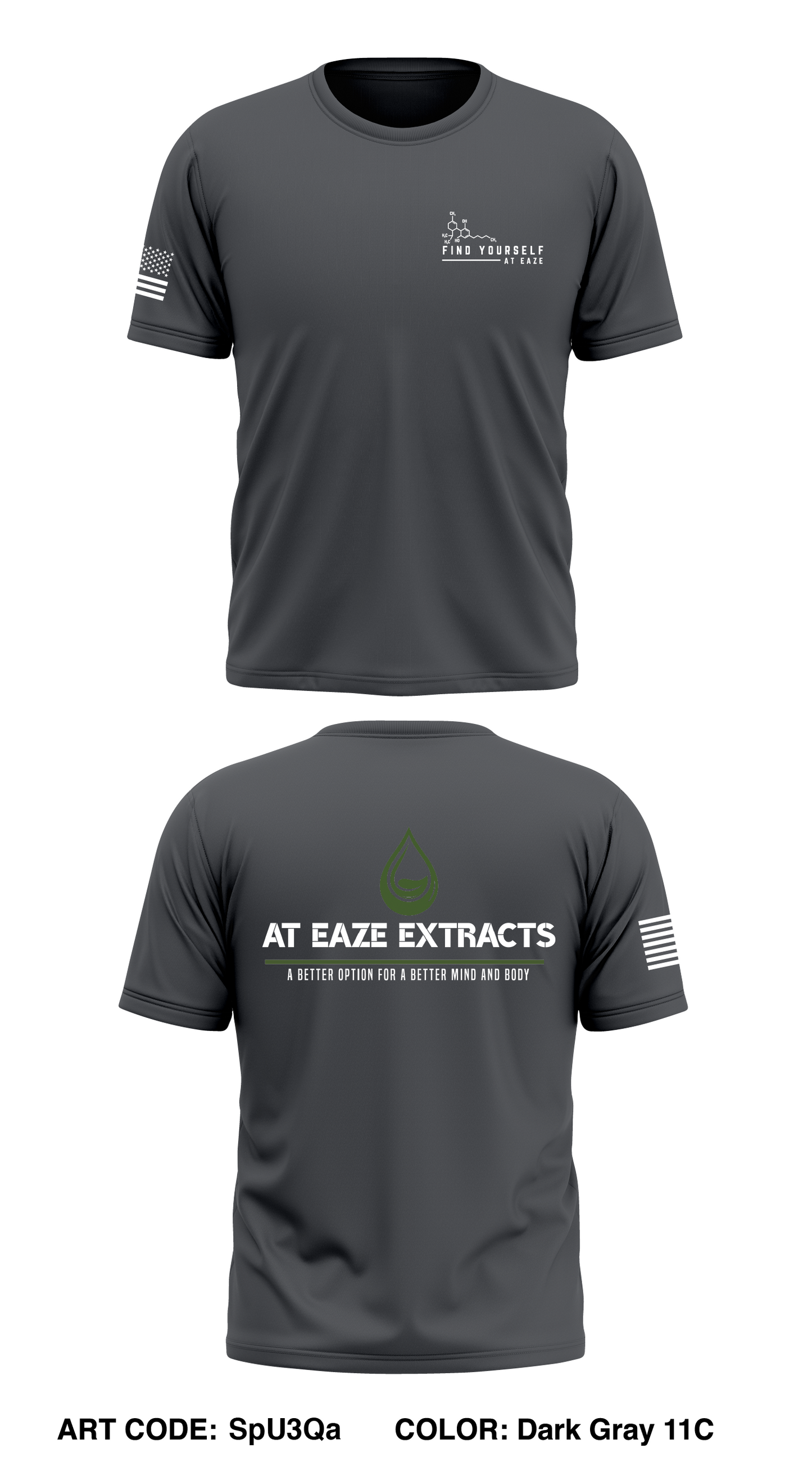 At Eaze Extracts Store 1 Core Men's SS Performance Tee - SpU3Qa