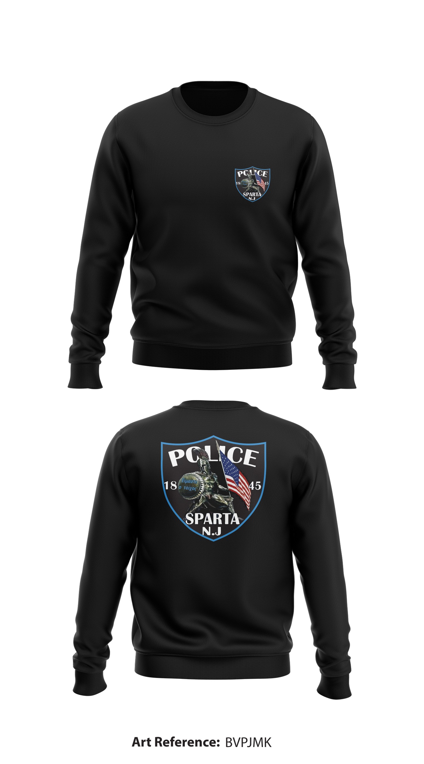 Sparta Twp Police Dept Store 1 Core Men's Crewneck Performance Sweatshirt - BVPjMK