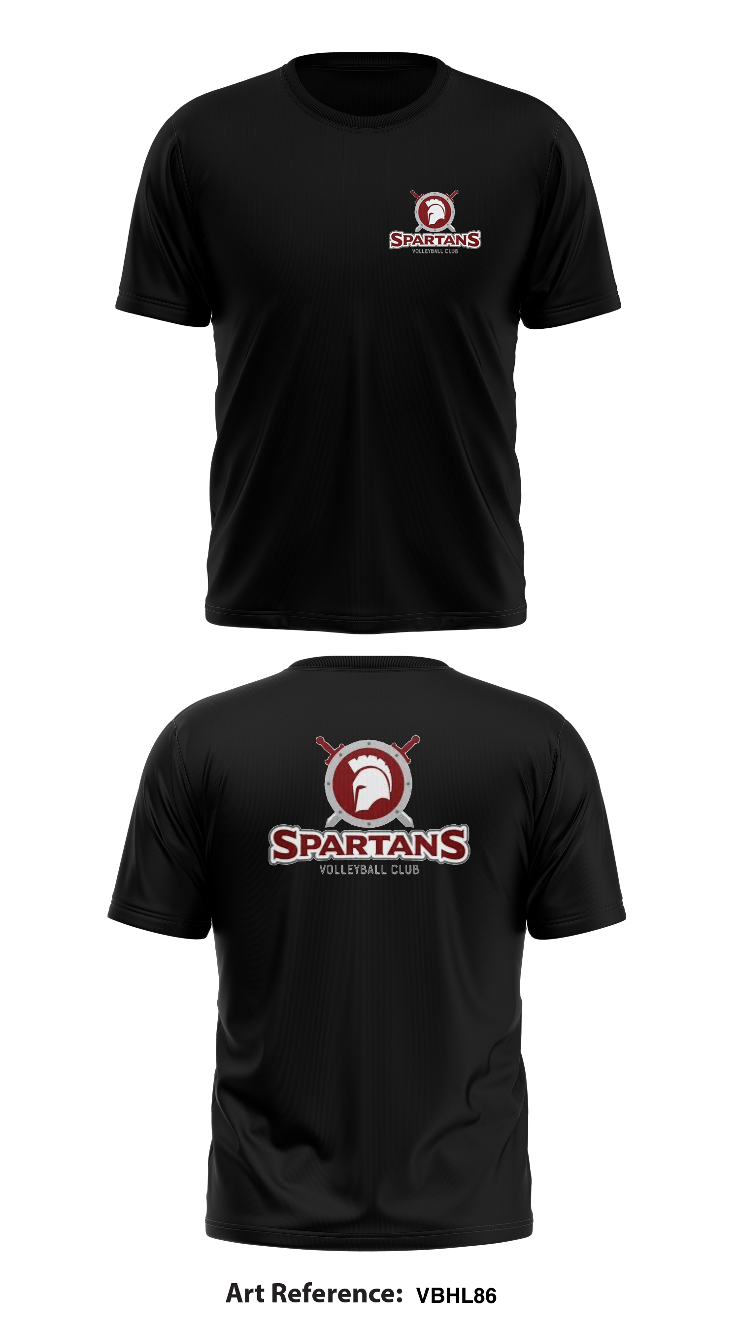 Spartans volleyball club Store Core Men's SS Performance Tee