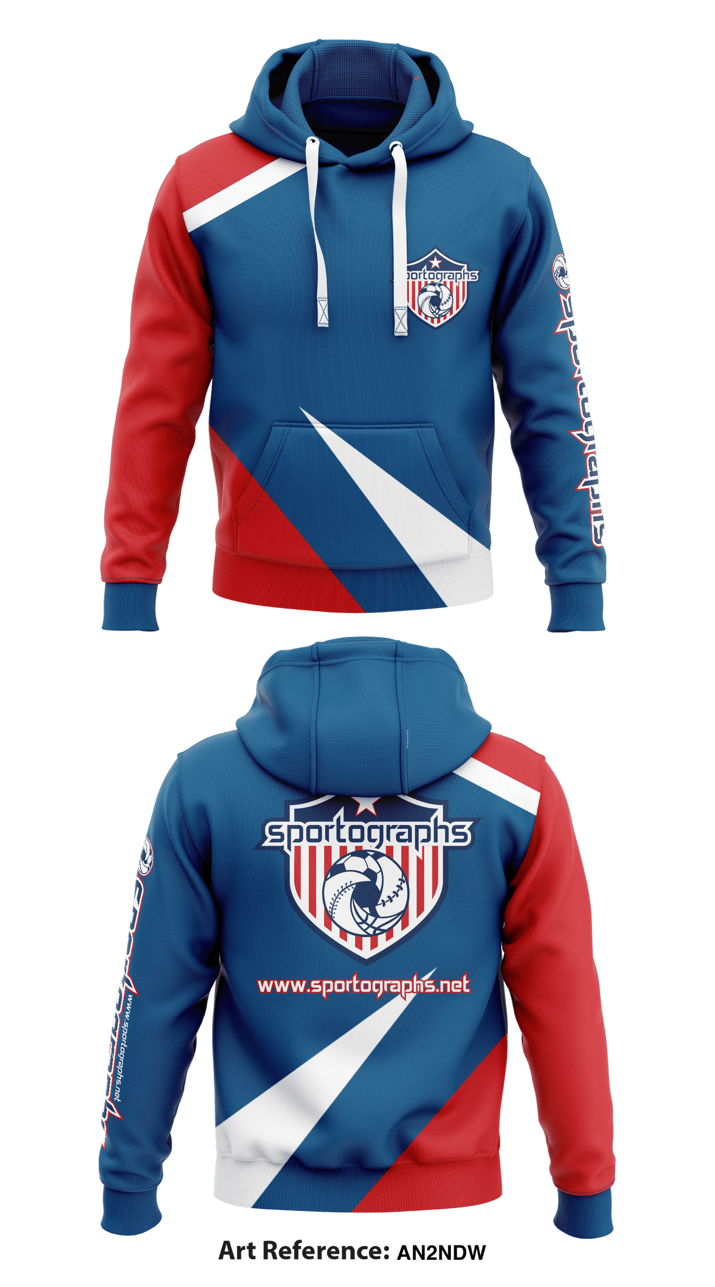 Sportographs Core Men's Hooded Performance Sweatshirt - An2NDW