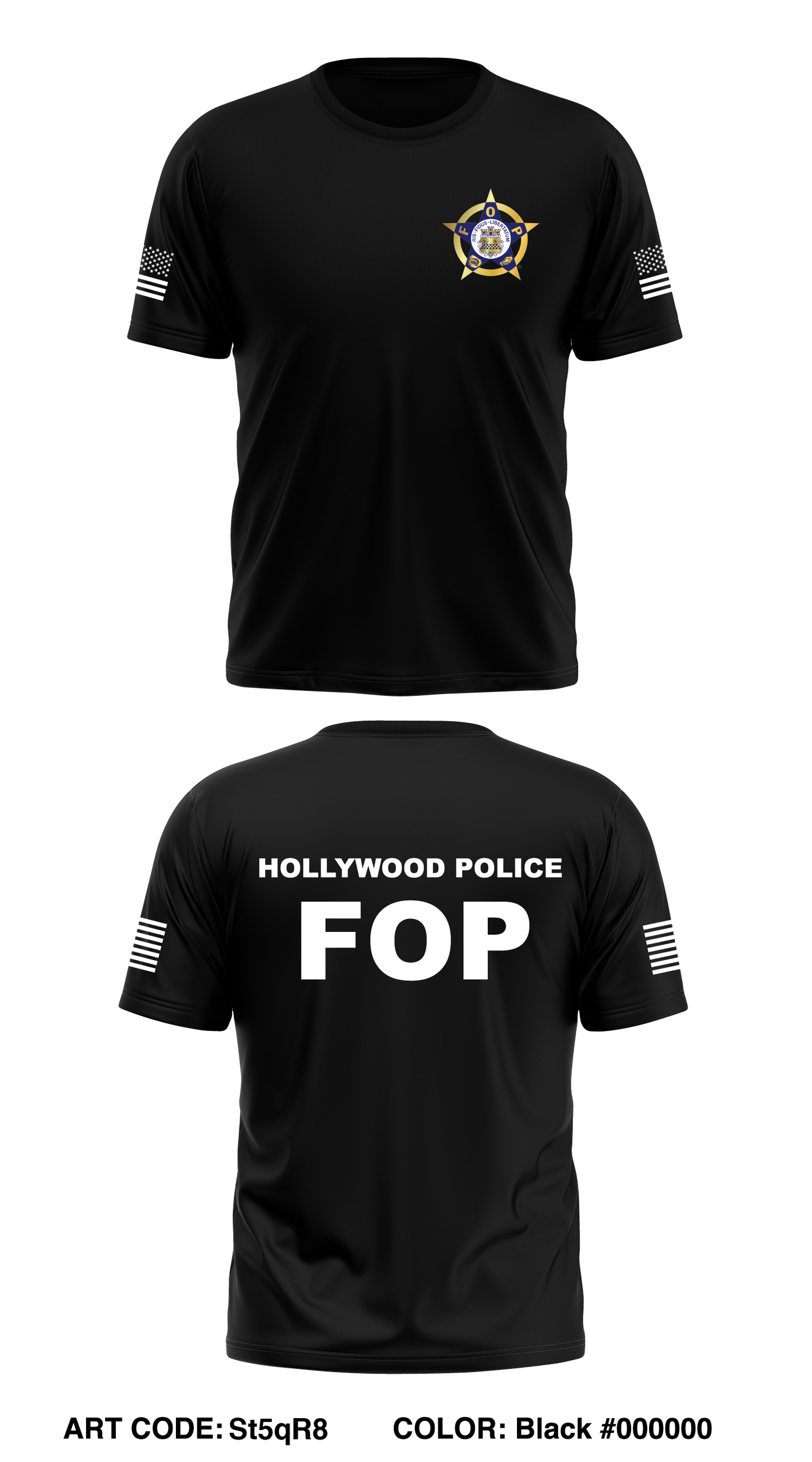 HOLLYWOOD FOP Core Men's SS Performance Tee - St5qR8
