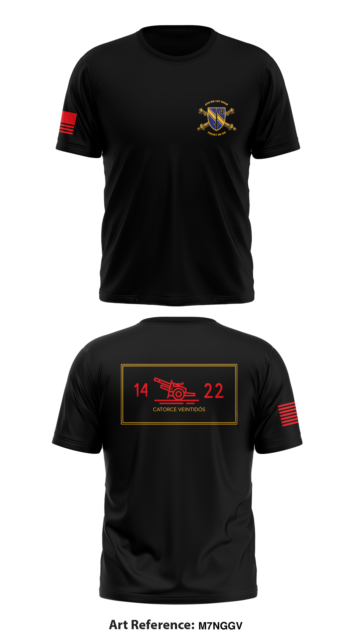 TEAM 1422, B BTRY Store 1 Core Men's SS Performance Tee - M7NGgv