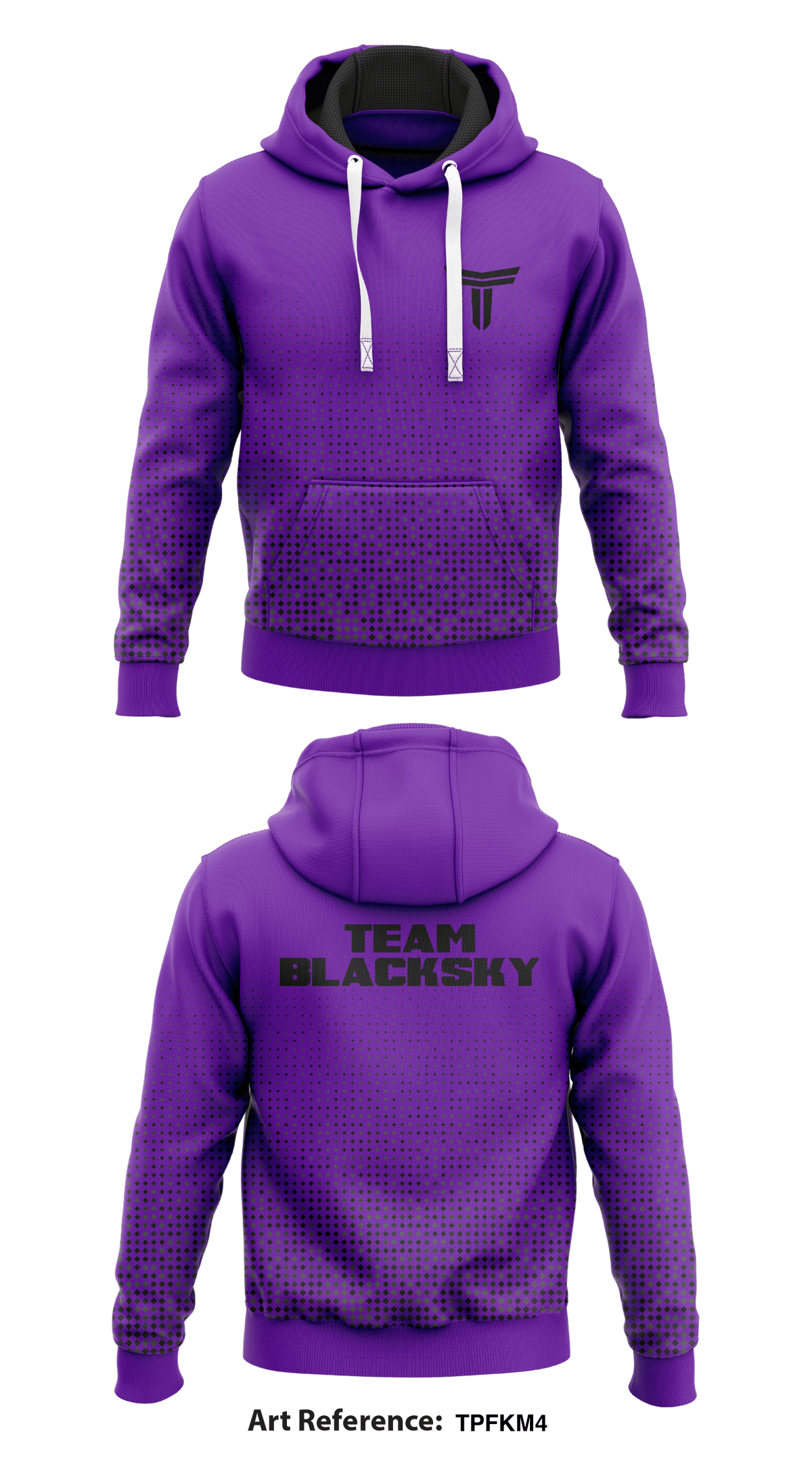 Team Blacksky Store 1 Core Men's Hooded Performance Sweatshirt - TpfKm4