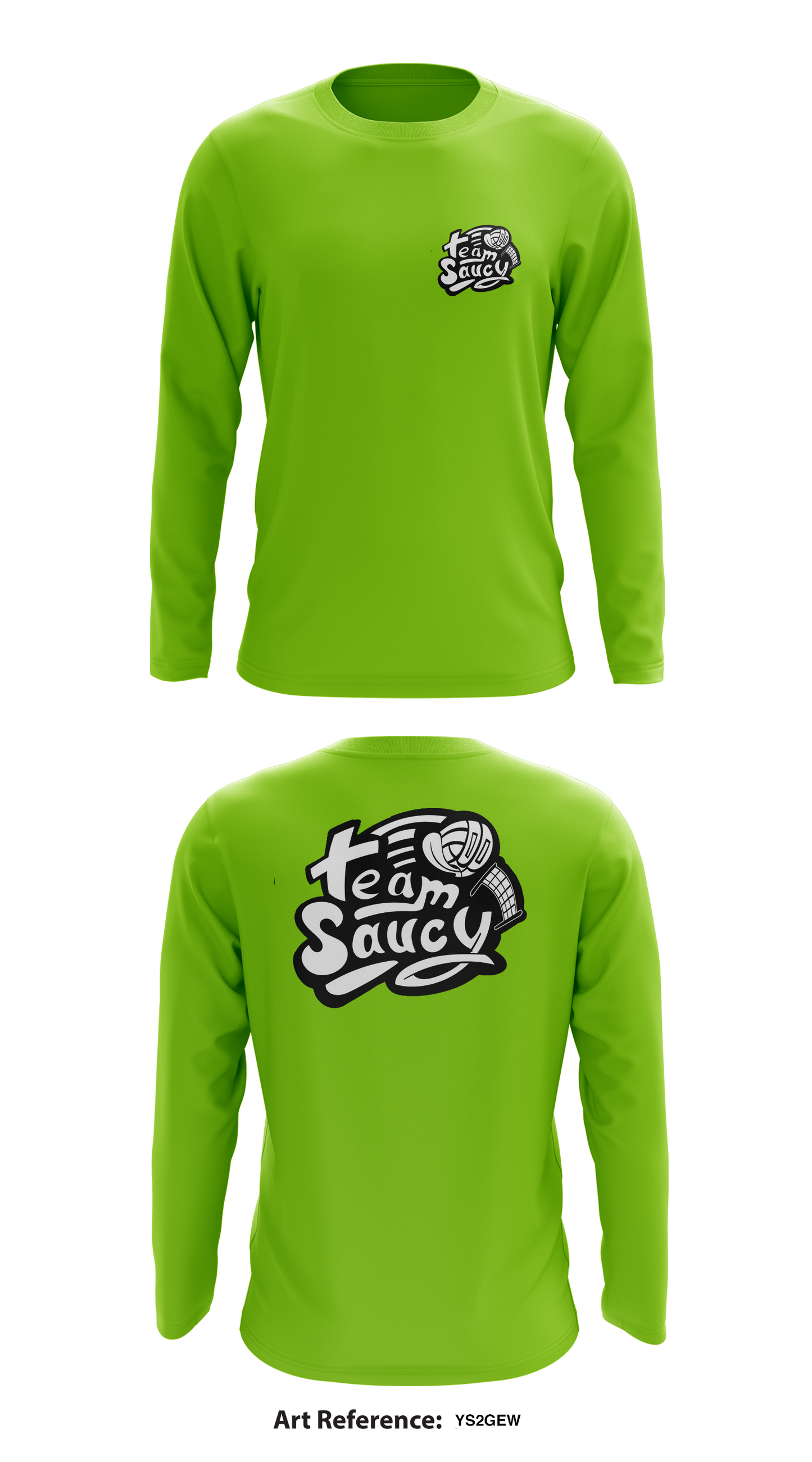 Team Saucy Store 1 Core Men's LS Performance Tee - yS2GEw