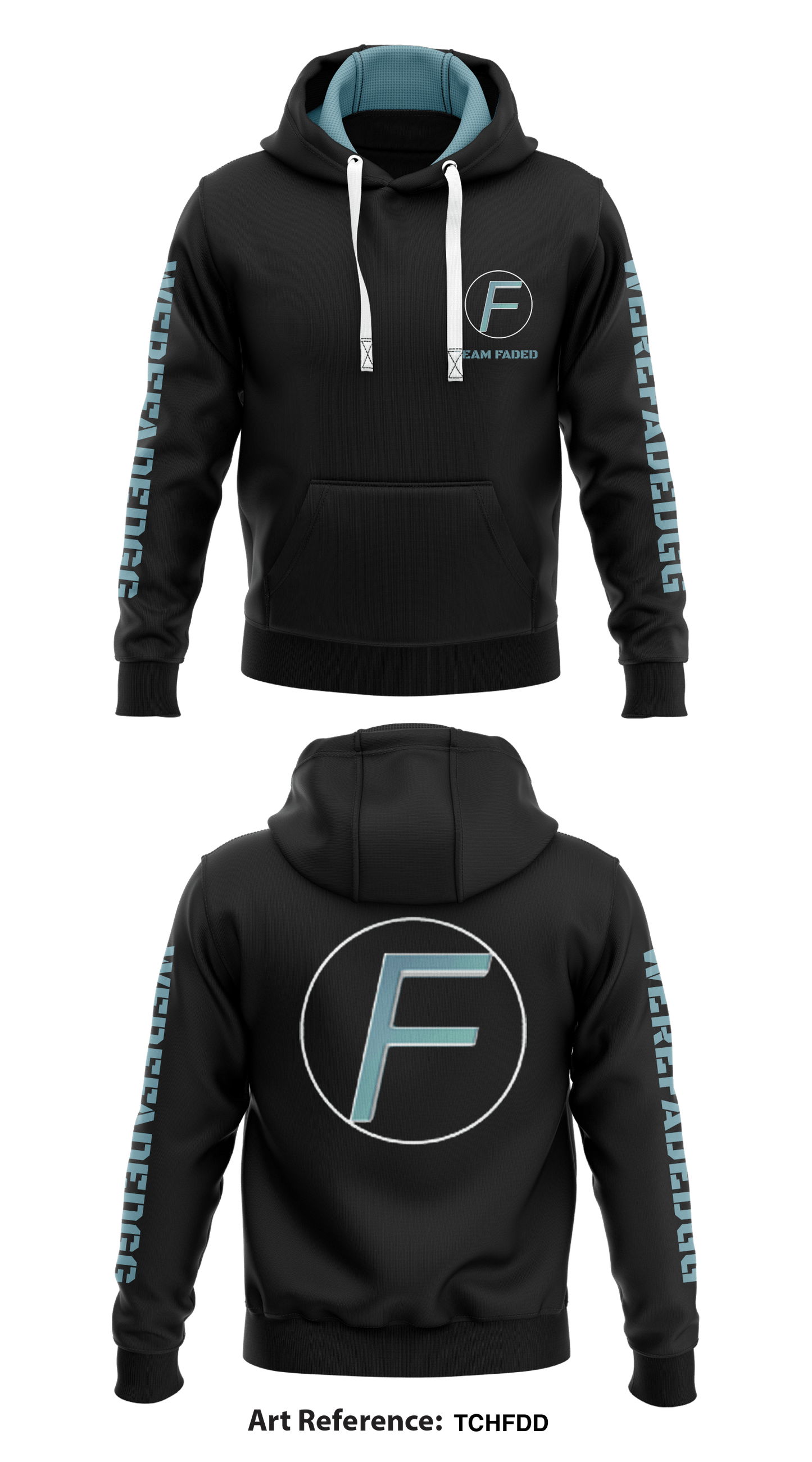 Team Faded Core Men's Hooded Performance Sweatshirt - TChFdD