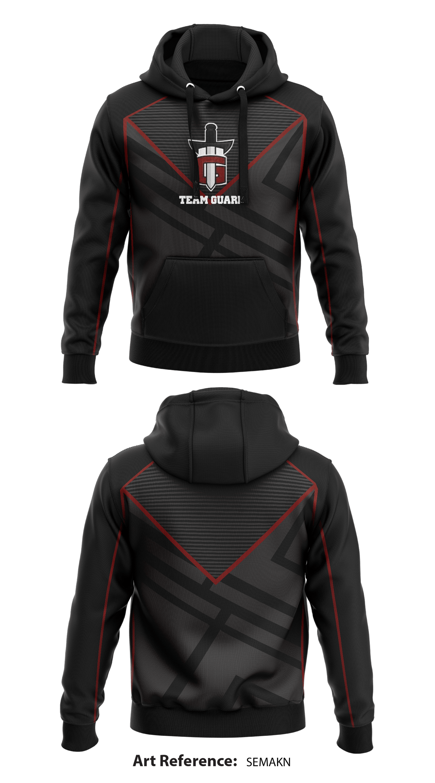 Team Guard Core Men's Hooded Performance Sweatshirt - seMAkN