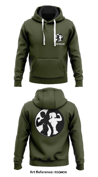 Team Keller Core Men's Hooded Performance Sweatshirt - Egqnch