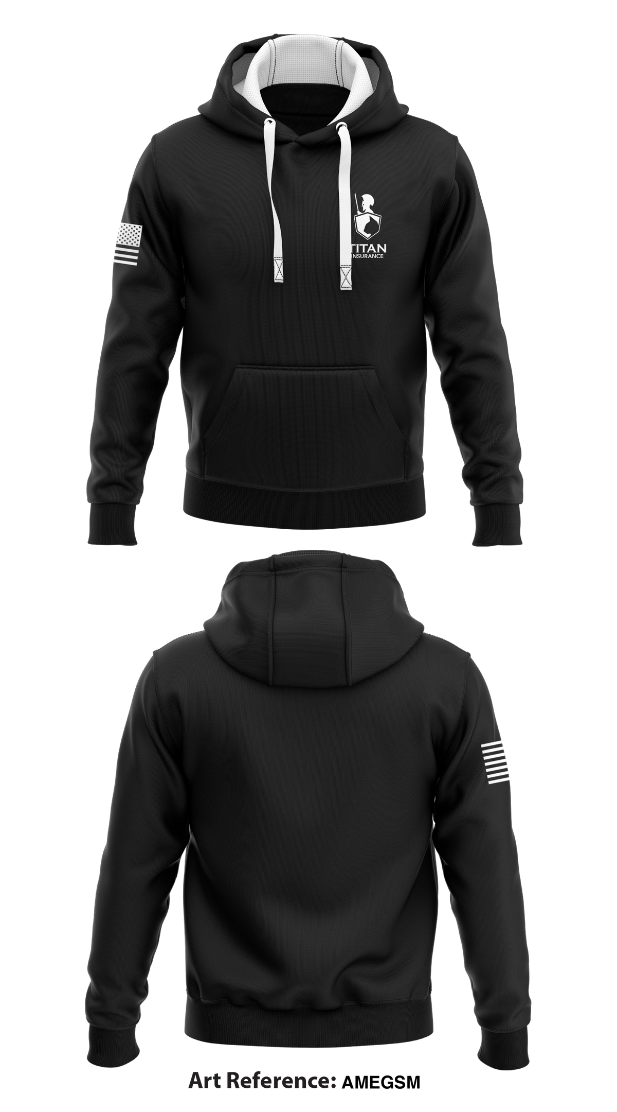 Titan Insurance1 Core Men's Hooded Performance Sweatshirt - AMEgsM