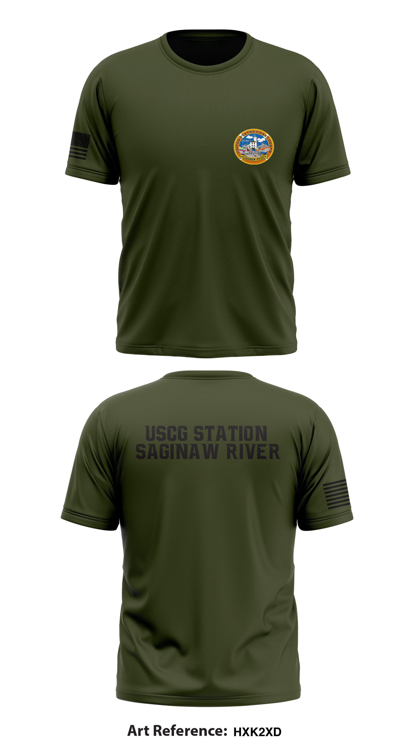 USCG Station Saginaw River Store 1 Core Men's SS Performance Tee - hXK2xd