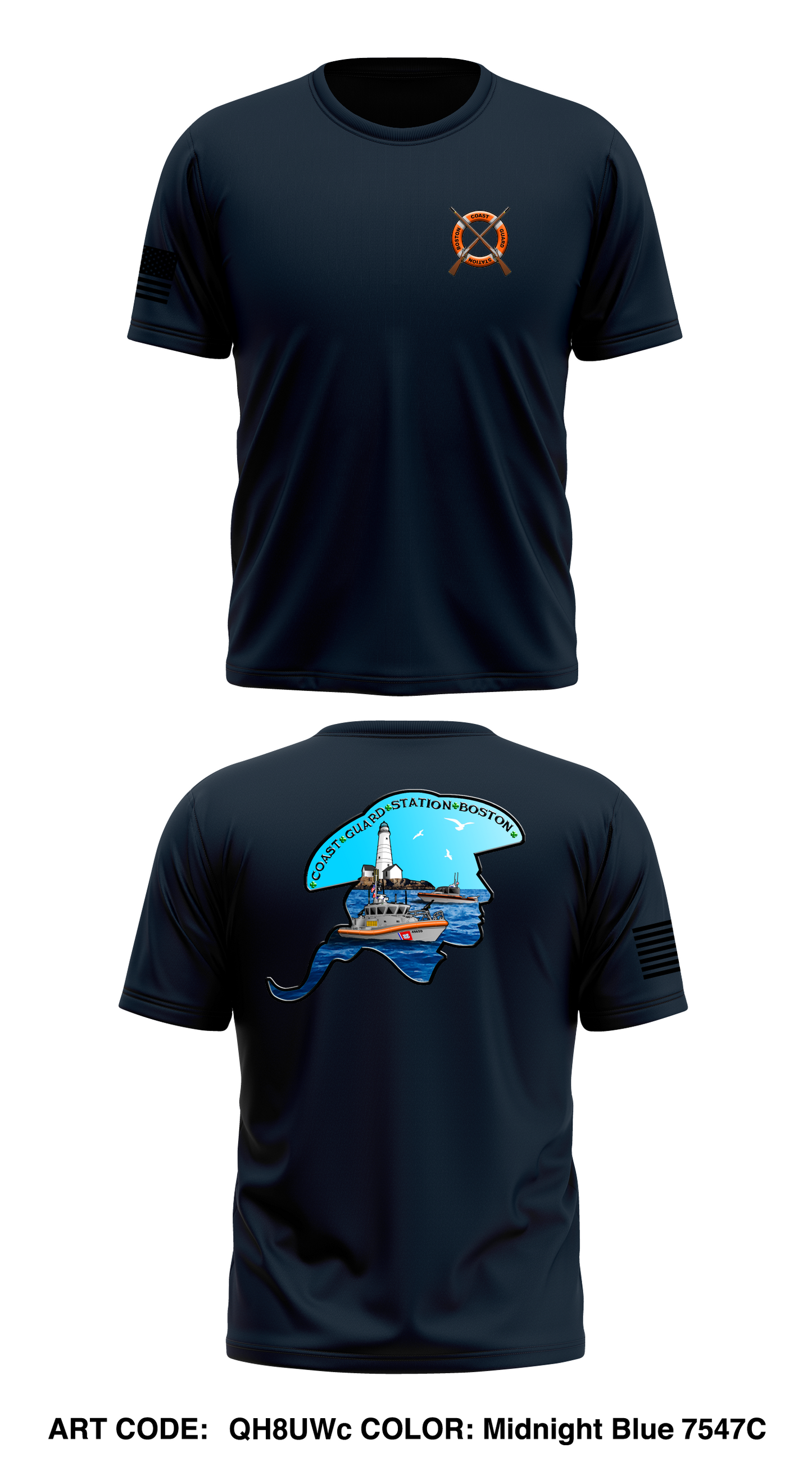 USCG Station Boston Store 1 Core Men's SS Performance Tee - QH8UWc