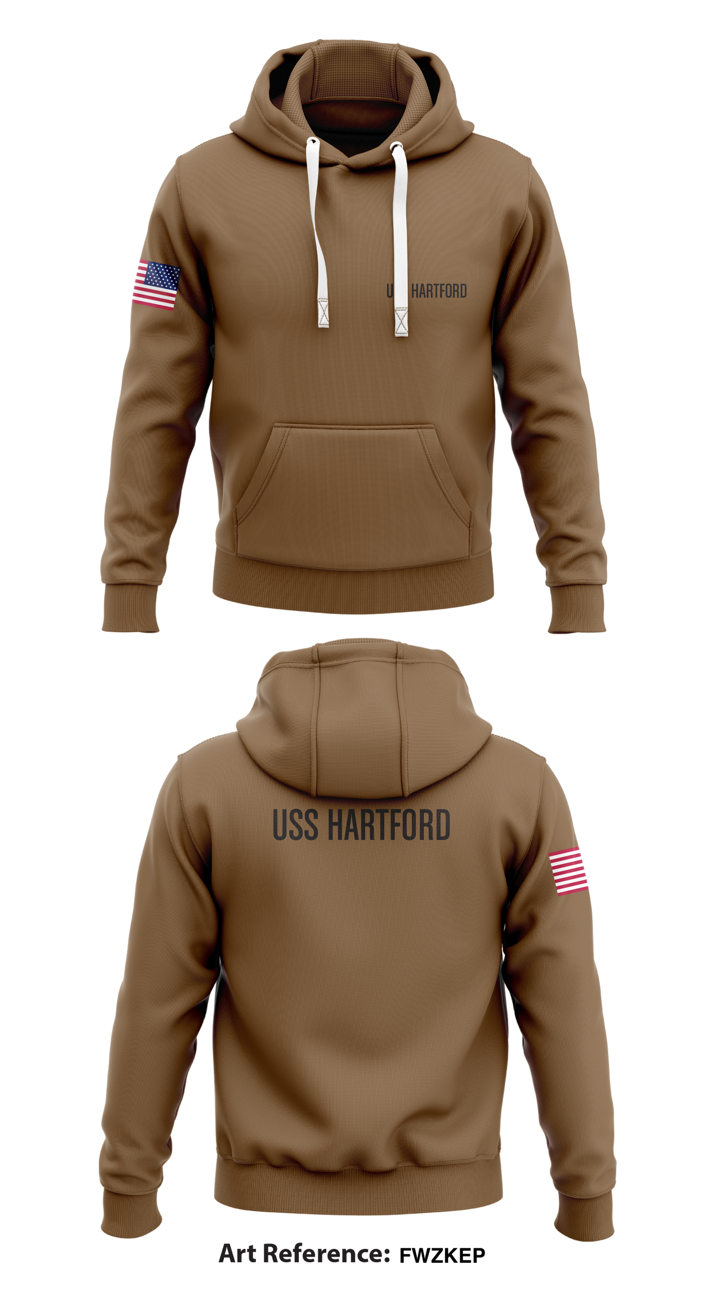 USS HARTFORD Store 1 Core Men's Hooded Performance Sweatshirt - fWzKEp