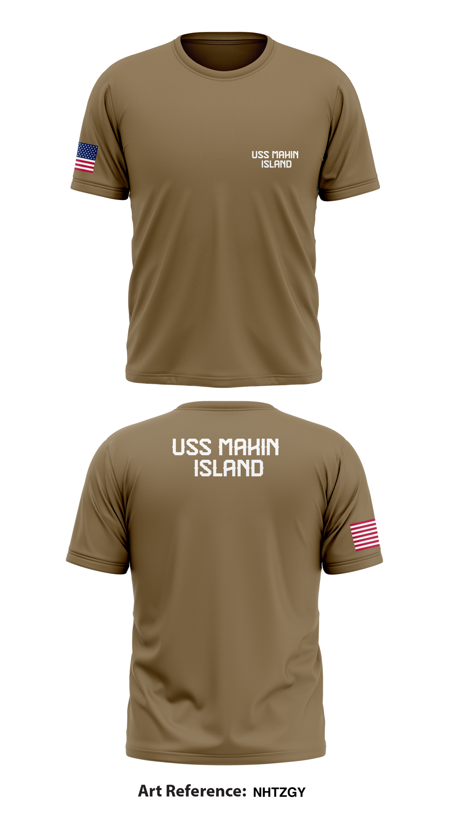 USS MAKIN ISLAND Store 1 Core Men's SS Performance Tee - NhTzgy