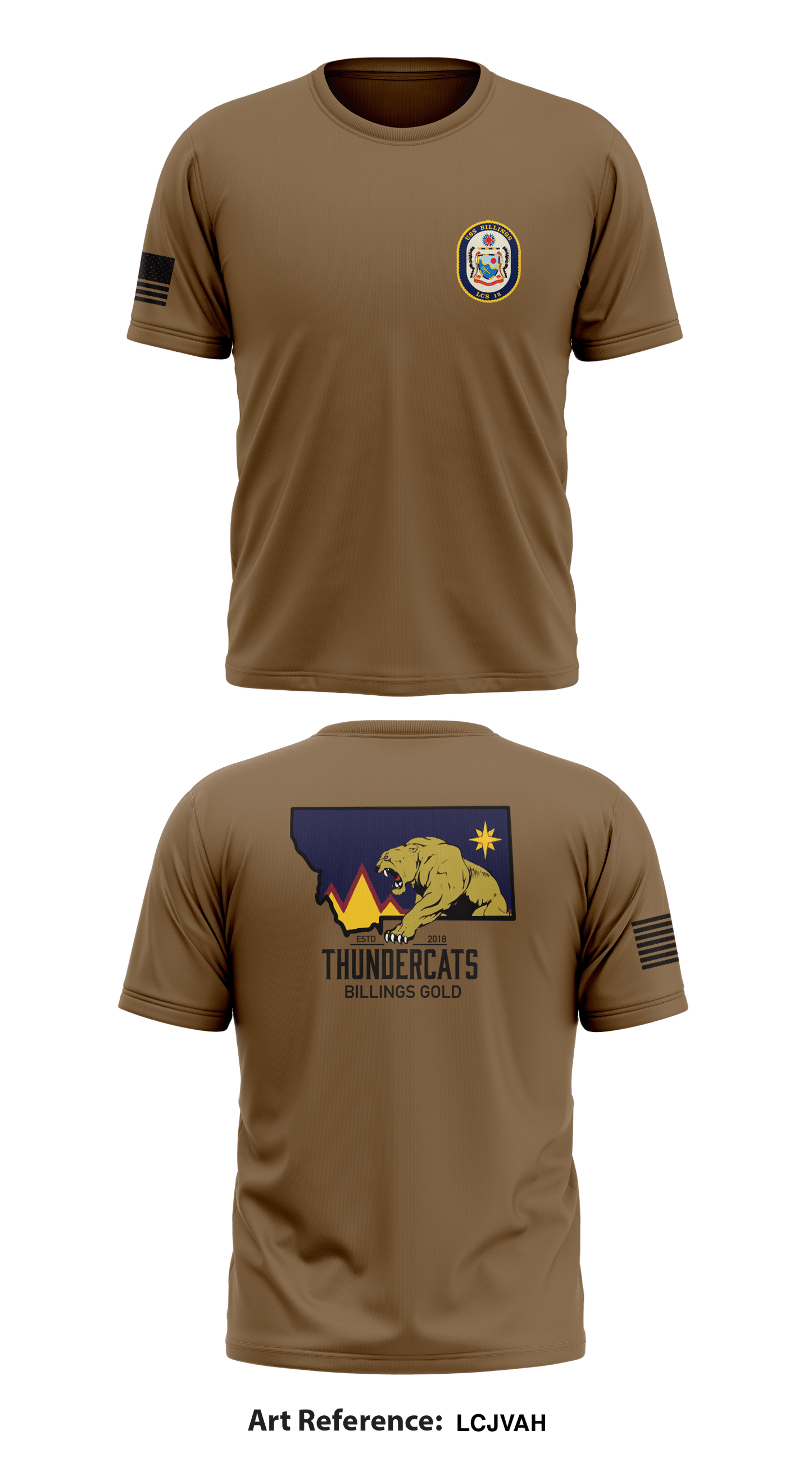 USS BILLINGS GOLD CREW Store 1 Core Men's SS Performance Tee - LcJvaH