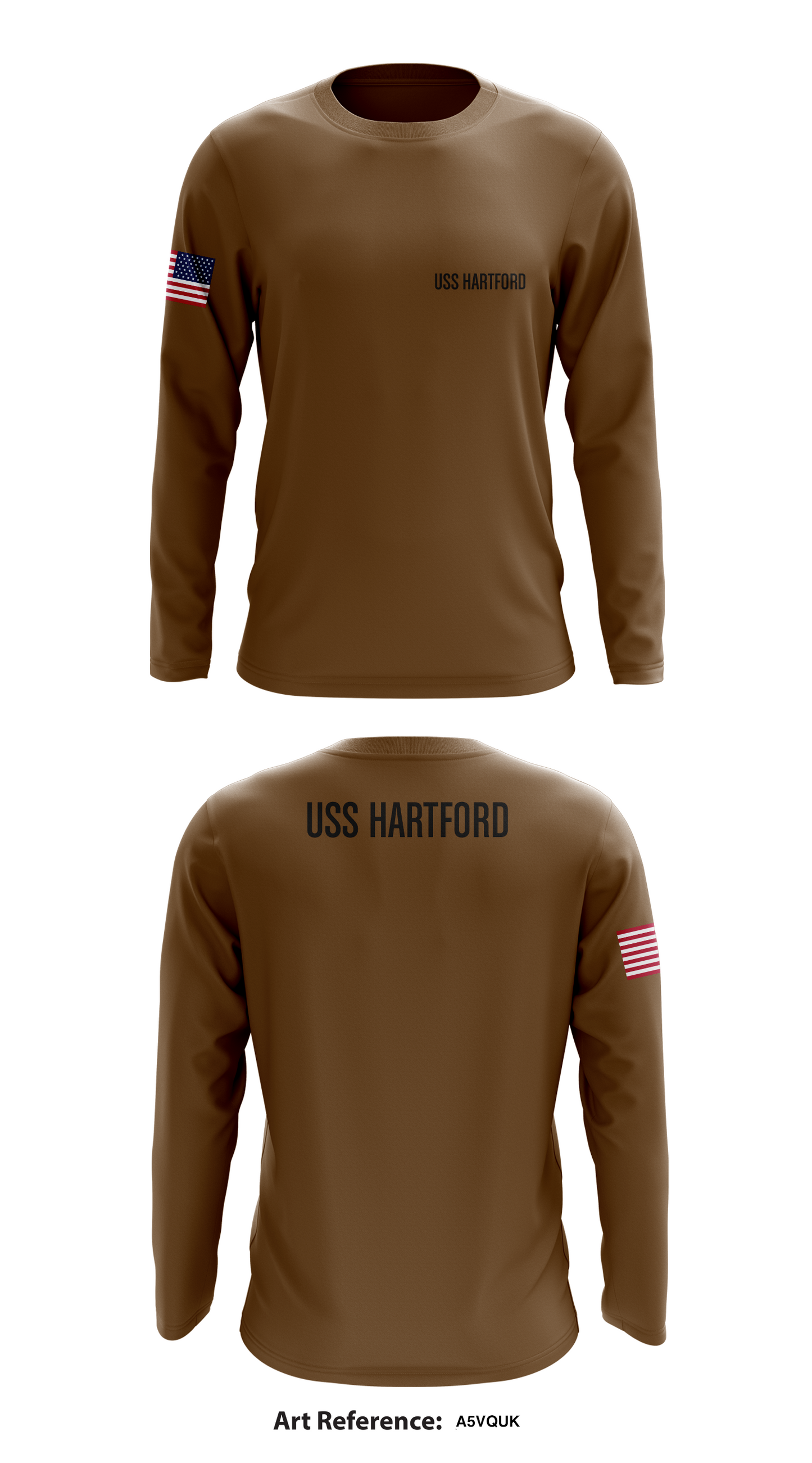 USS HARTFORD Store 1 Core Men's LS Performance Tee - A5vQUk