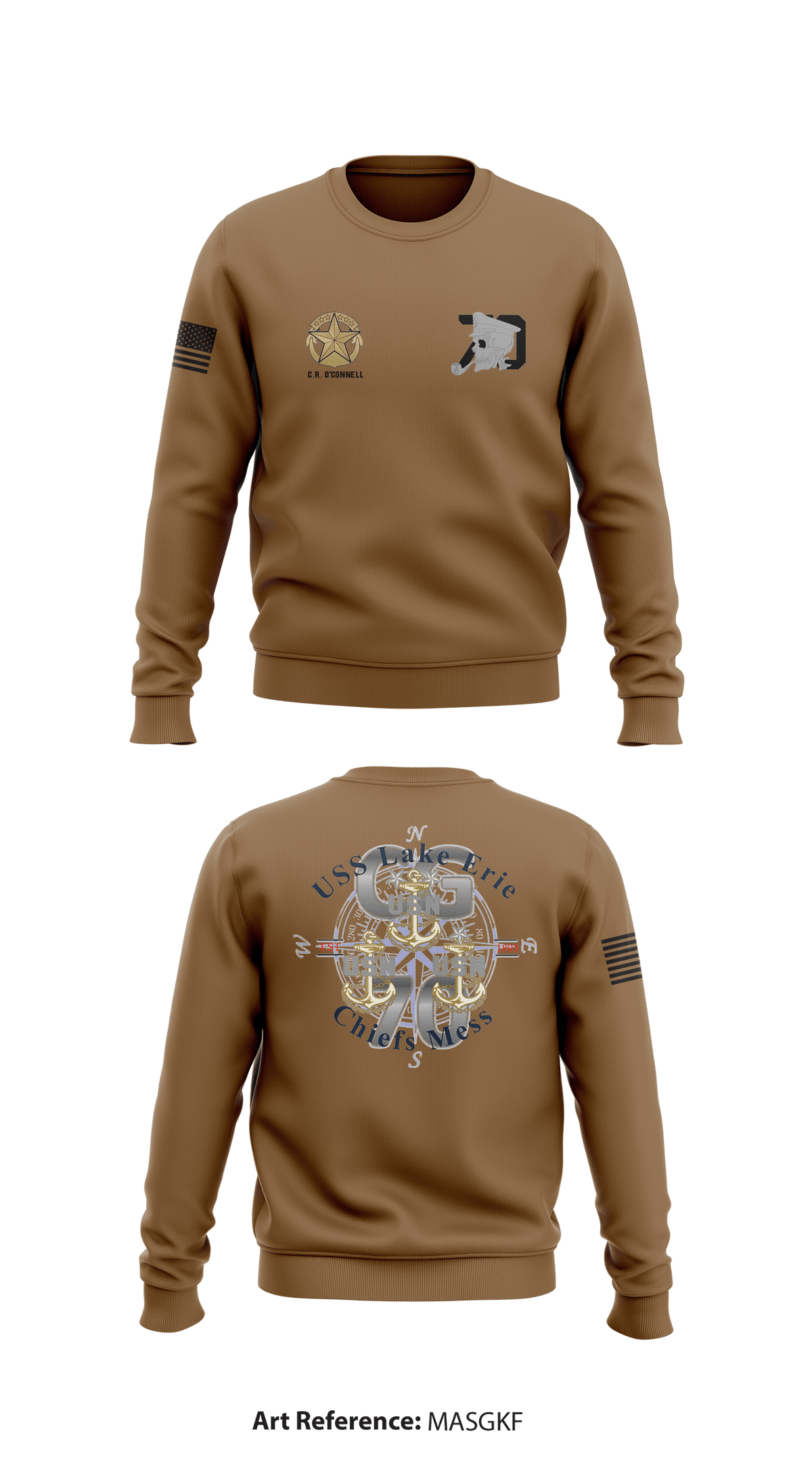 USS LAKE ERIE CG 70 Store 1 Core Men's Crewneck Performance Sweatshirt - MaSGKF