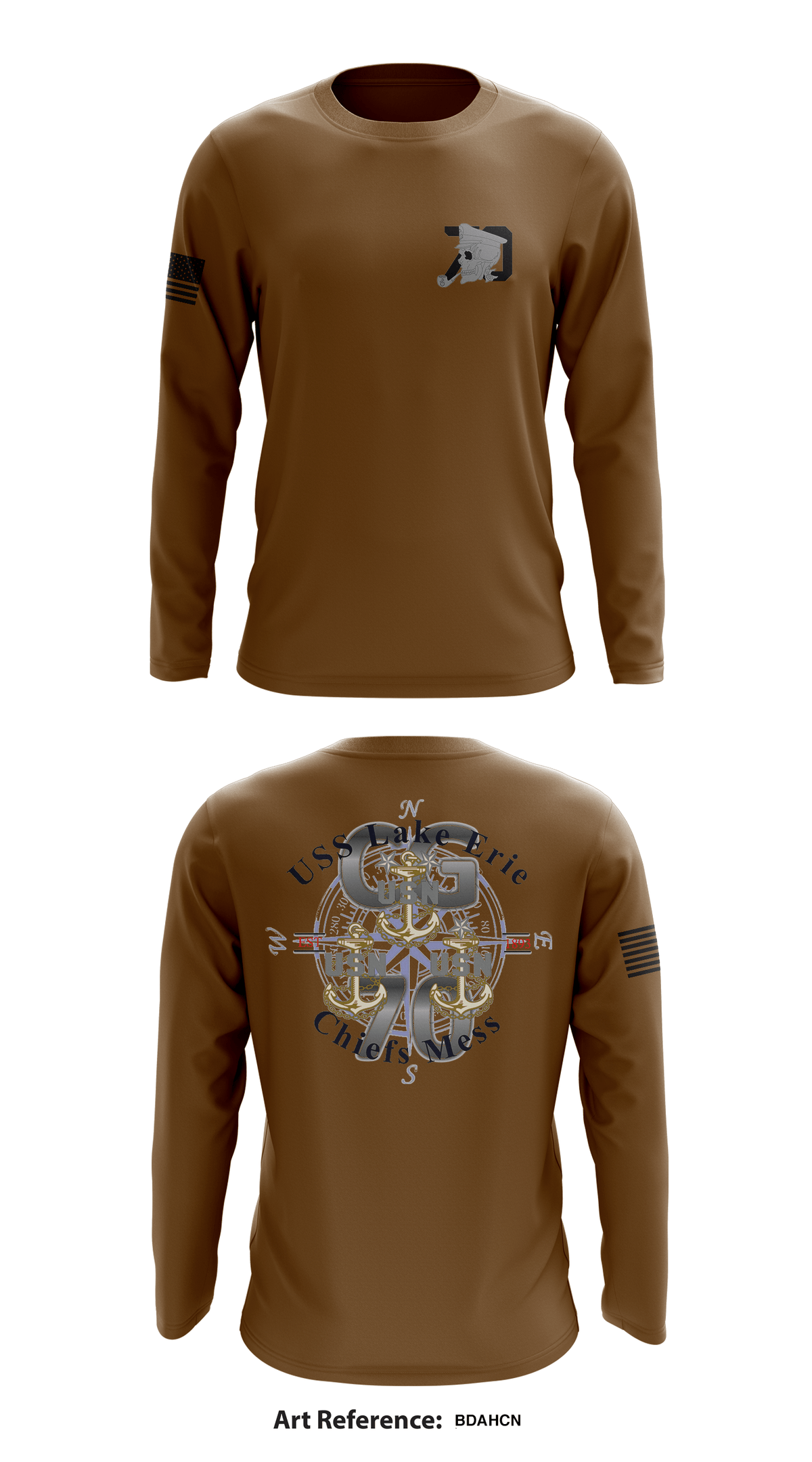 USS LAKE ERIE CG 70 Store 1 Core Men's LS Performance Tee - BDahCn