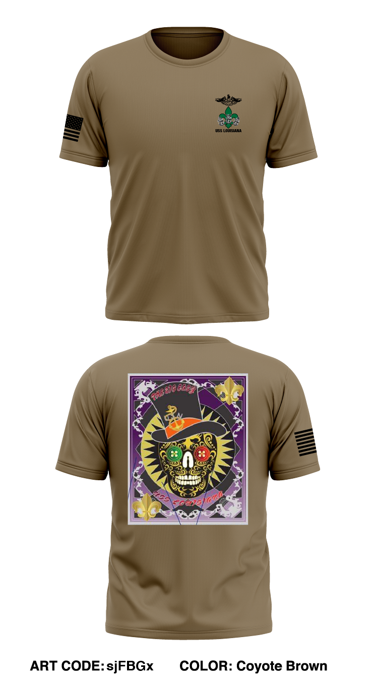 USS LOUISIANA SSBN 743 Store 1 Core Men's SS Performance Tee - sjFBGx