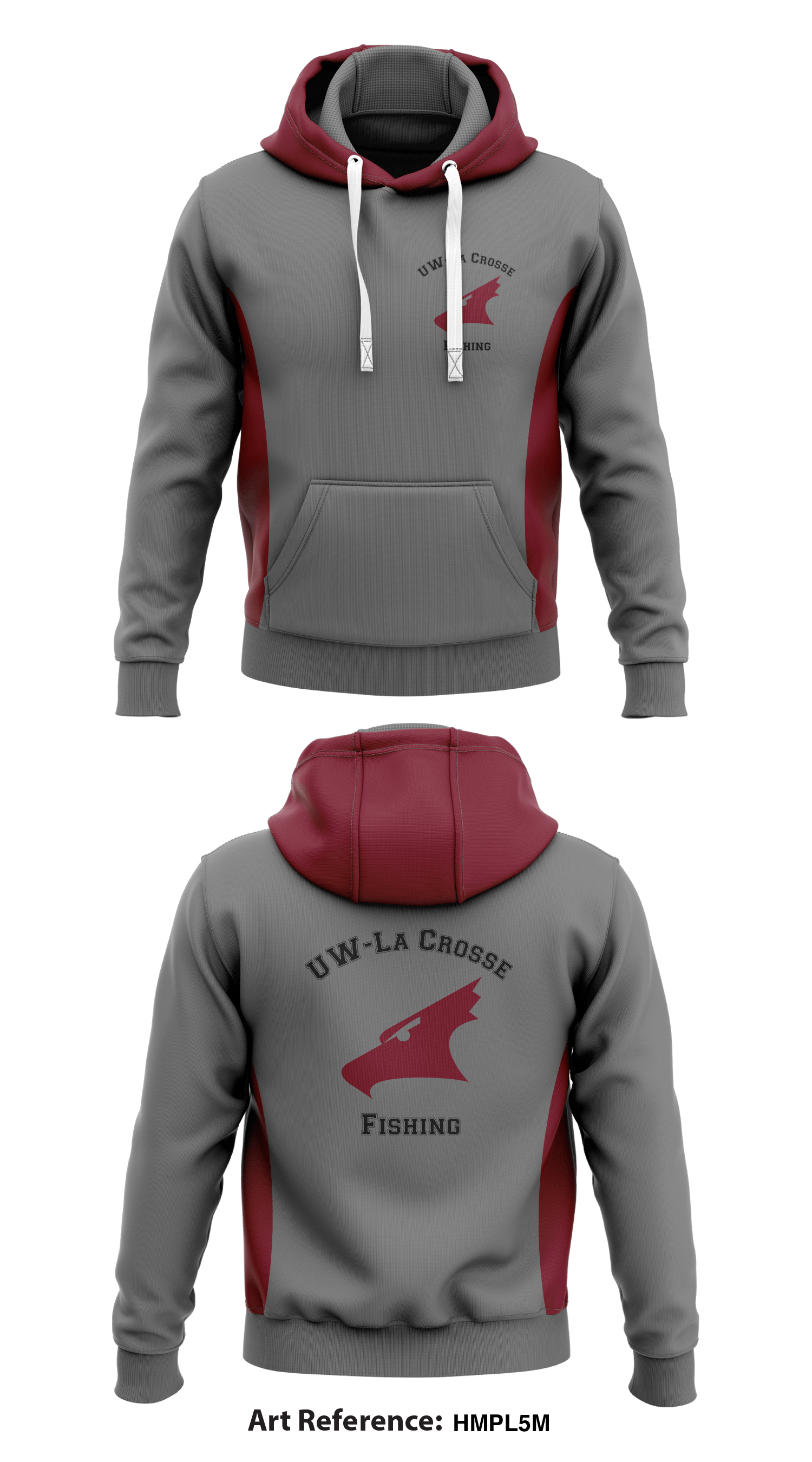 UW-La Crosse Fishing Store 1 Core Men's Hooded Performance Sweatshirt - hMPL5m 2XL