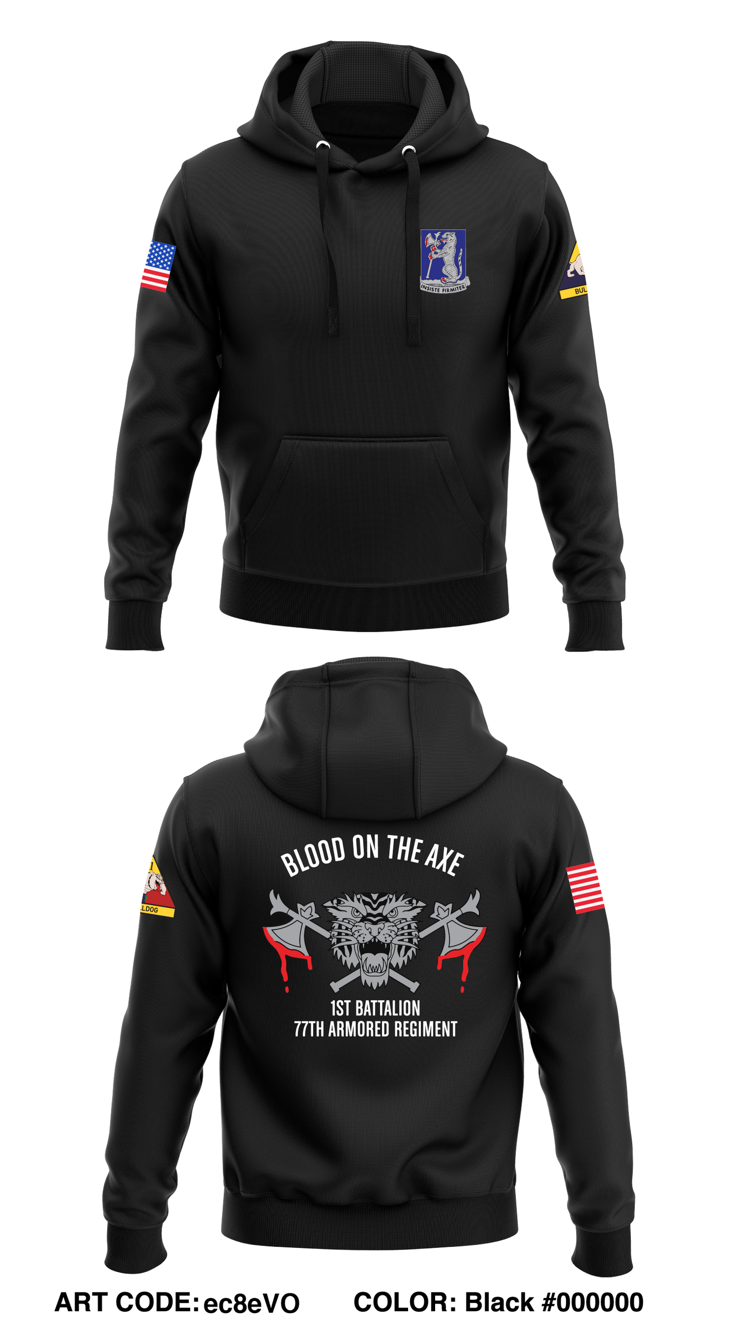 1st Battalion, 77th Armored Regiment Store 1 Core Men's Hooded Performance Sweatshirt - ec8eVO