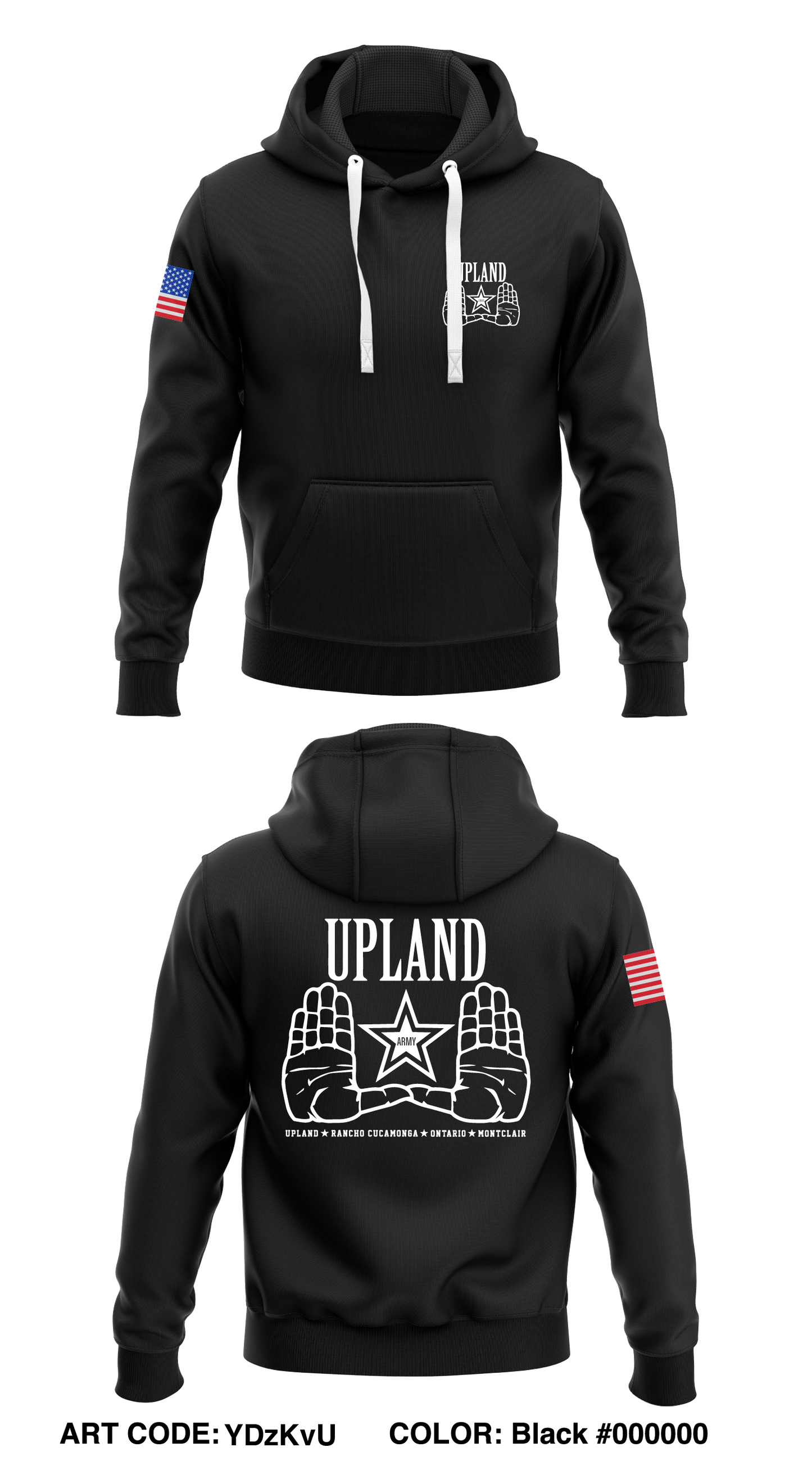 Upland Army Recruiting Station Store 1 Core Men's Hooded Performance Sweatshirt - YDzKvU