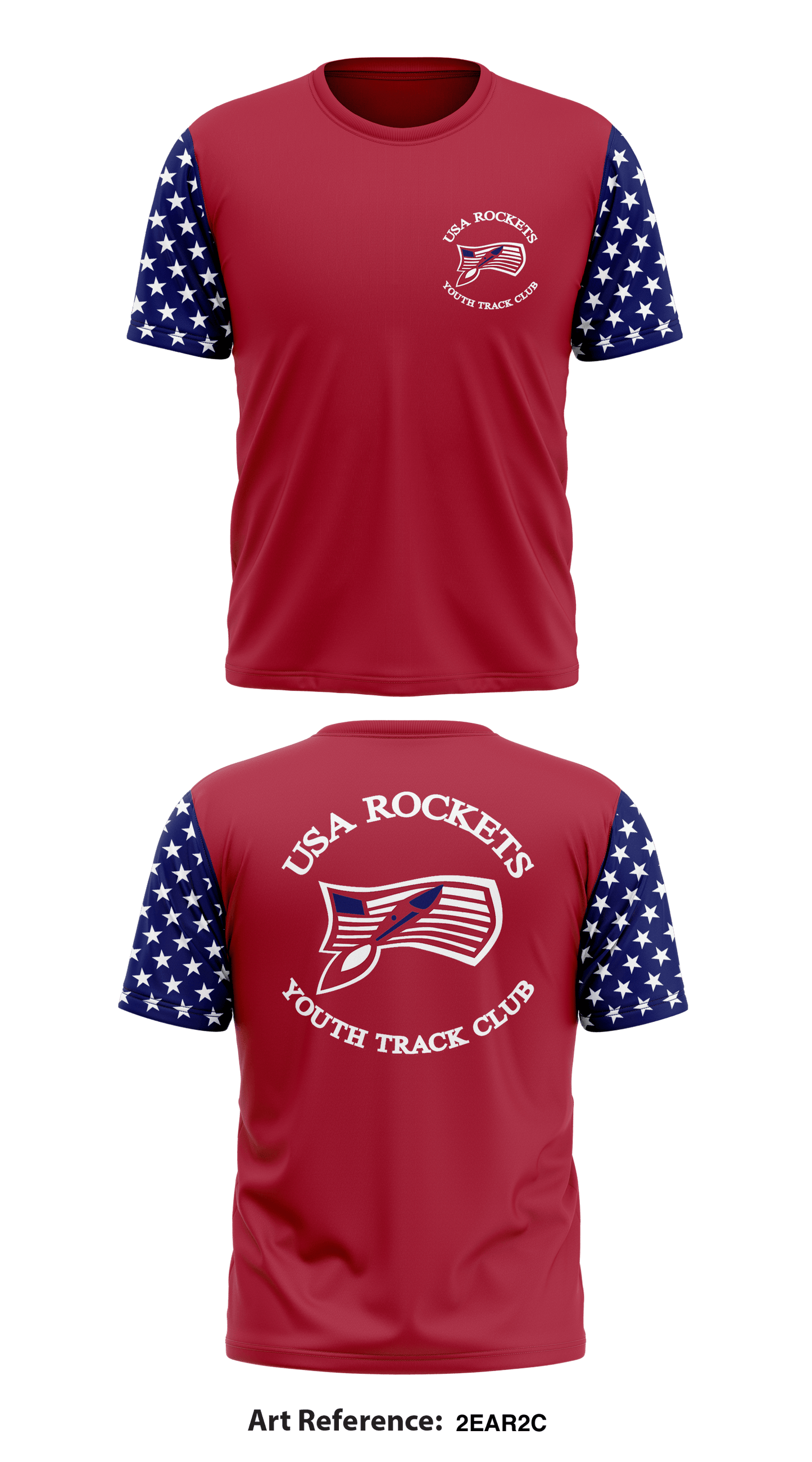 Usa Rockets Youth Track Club Store 1 Core Men's SS Performance Tee - 2eAR2c