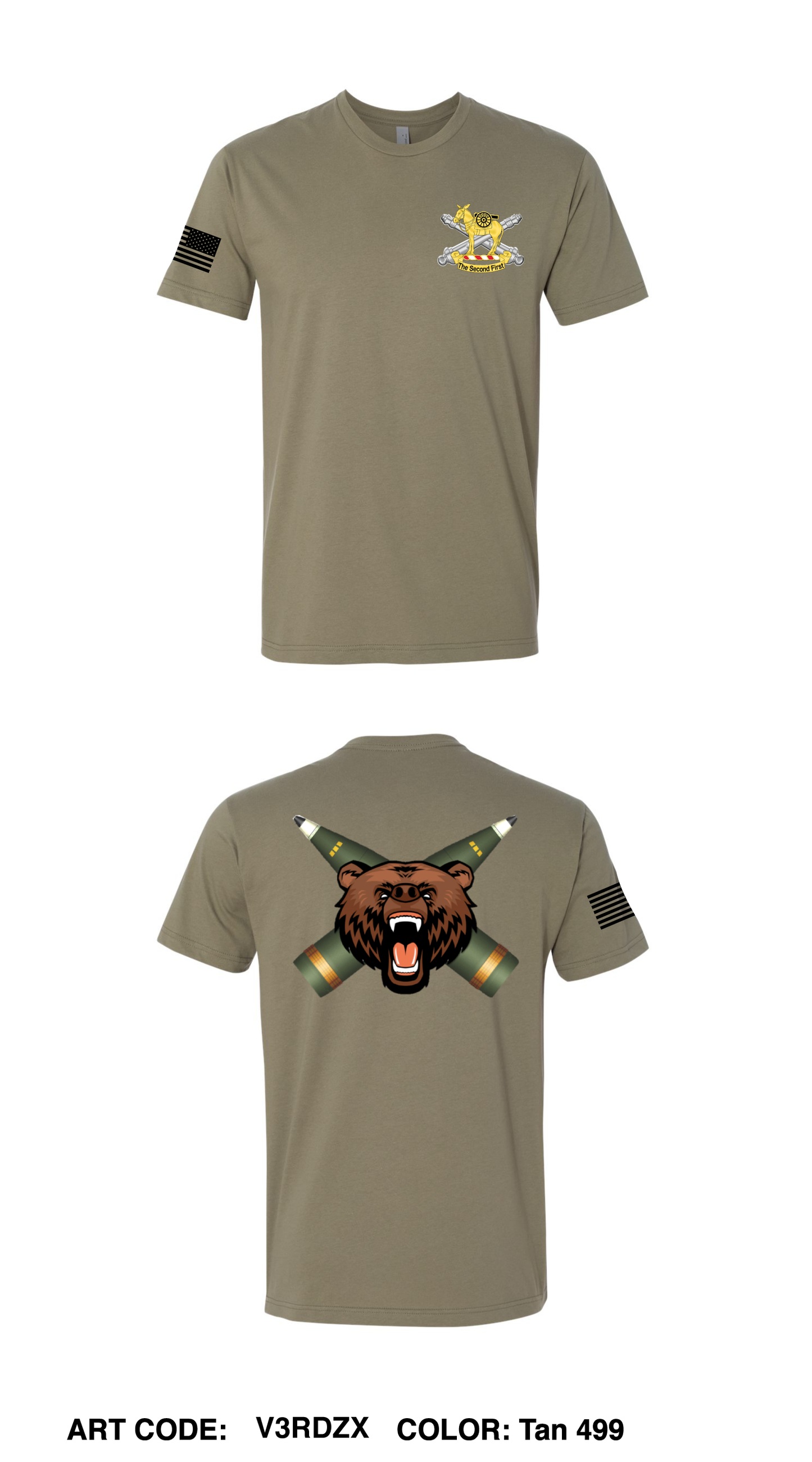 HSB BTRY, 2nd BN, 2nd FA Comfort Unisex Cotton SS Tee - V3RDZX