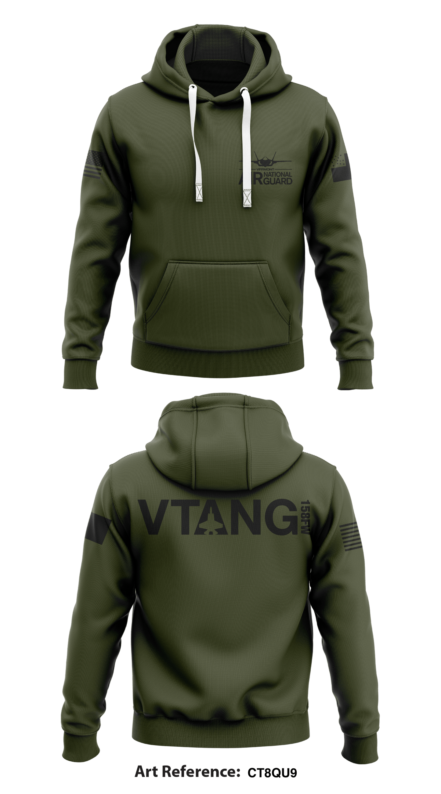 Vermont Air National Guard Store 1 Core Men's Hooded Performance Sweatshirt - Ct8qu9