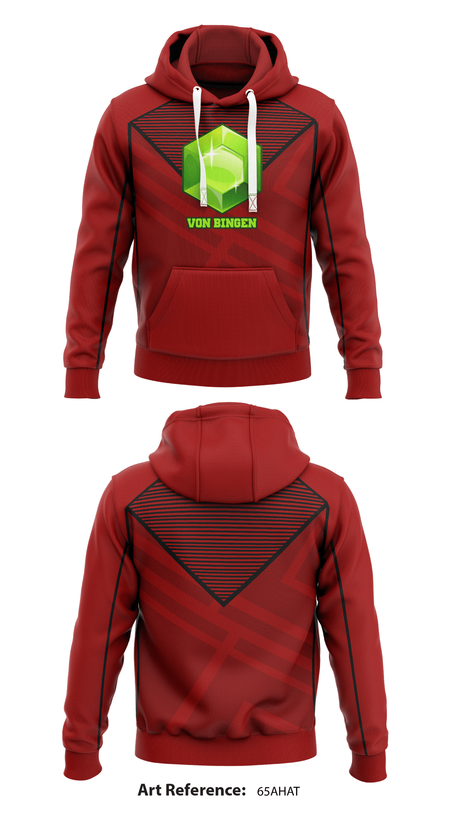 Von Bingen Core Men's Hooded Performance Sweatshirt - 65Ahat