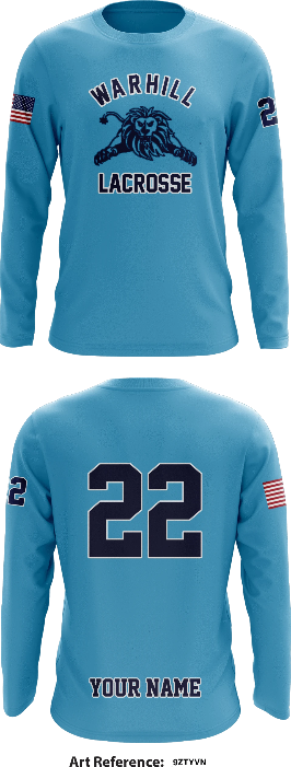 Warhill HS Lacrosse Team Store 1 Core Men's LS Performance Tee - 9ZTYVn