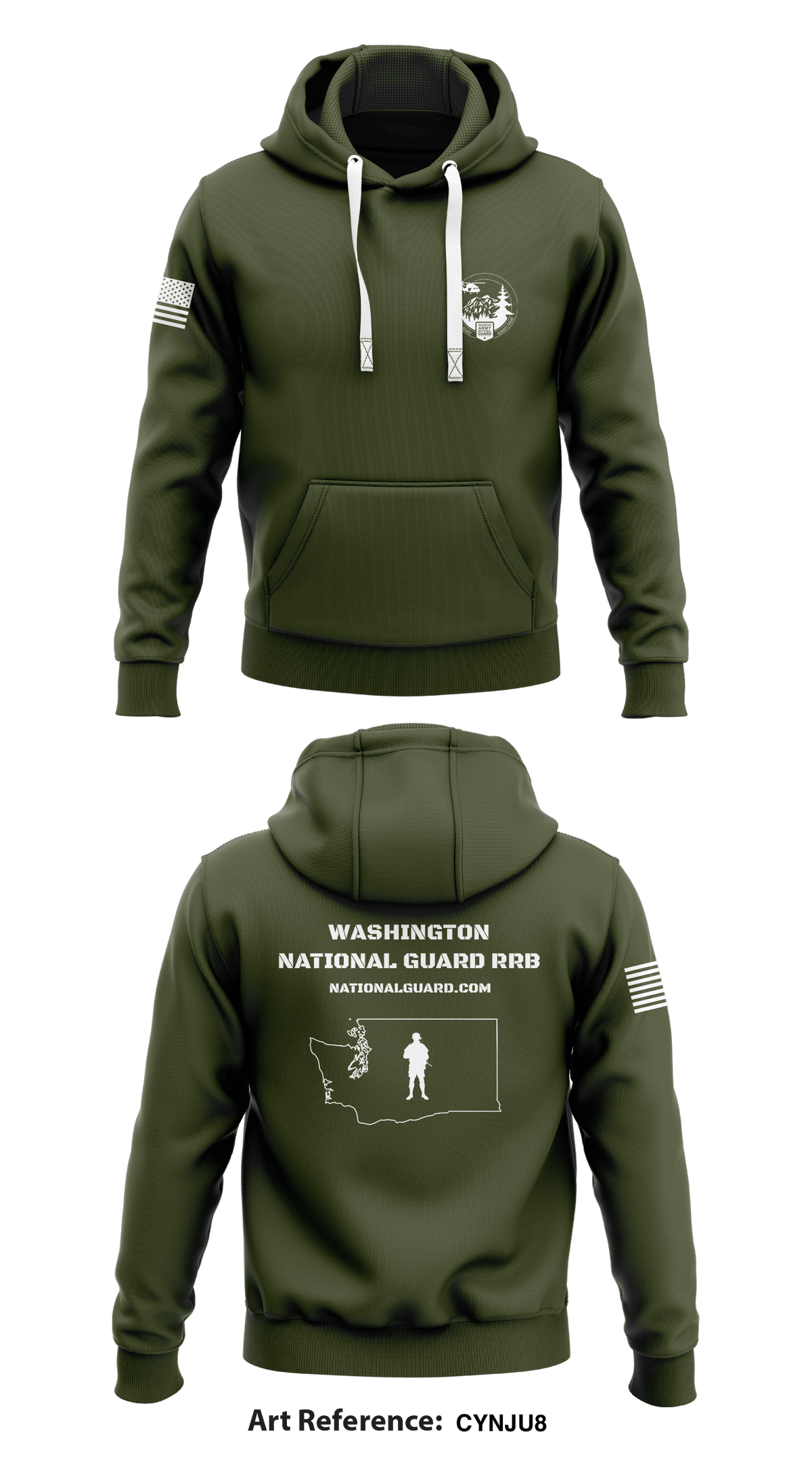 Washington National Guard RRB Store 1 Core Men's Hooded Performance Sweatshirt - cYNju8
