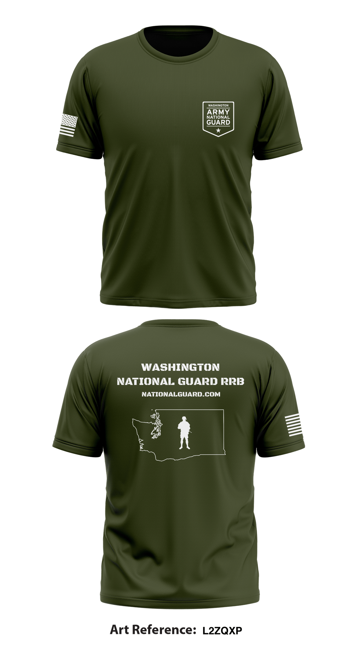 Washington National Guard RRB Store 1 Core Men's SS Performance Tee - L2ZQXP