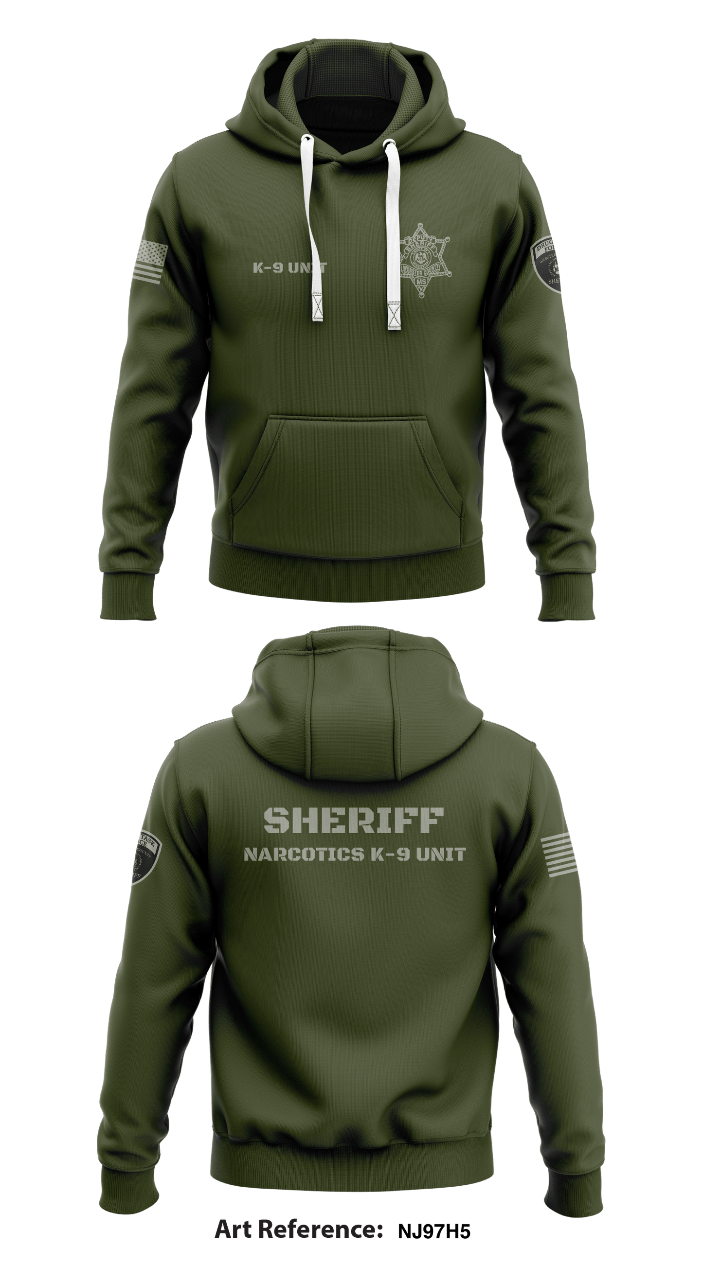 Webster County MS. K-9/Narcotics Unit Store 1 Core Men's Hooded Performance Sweatshirt - Nj97h5