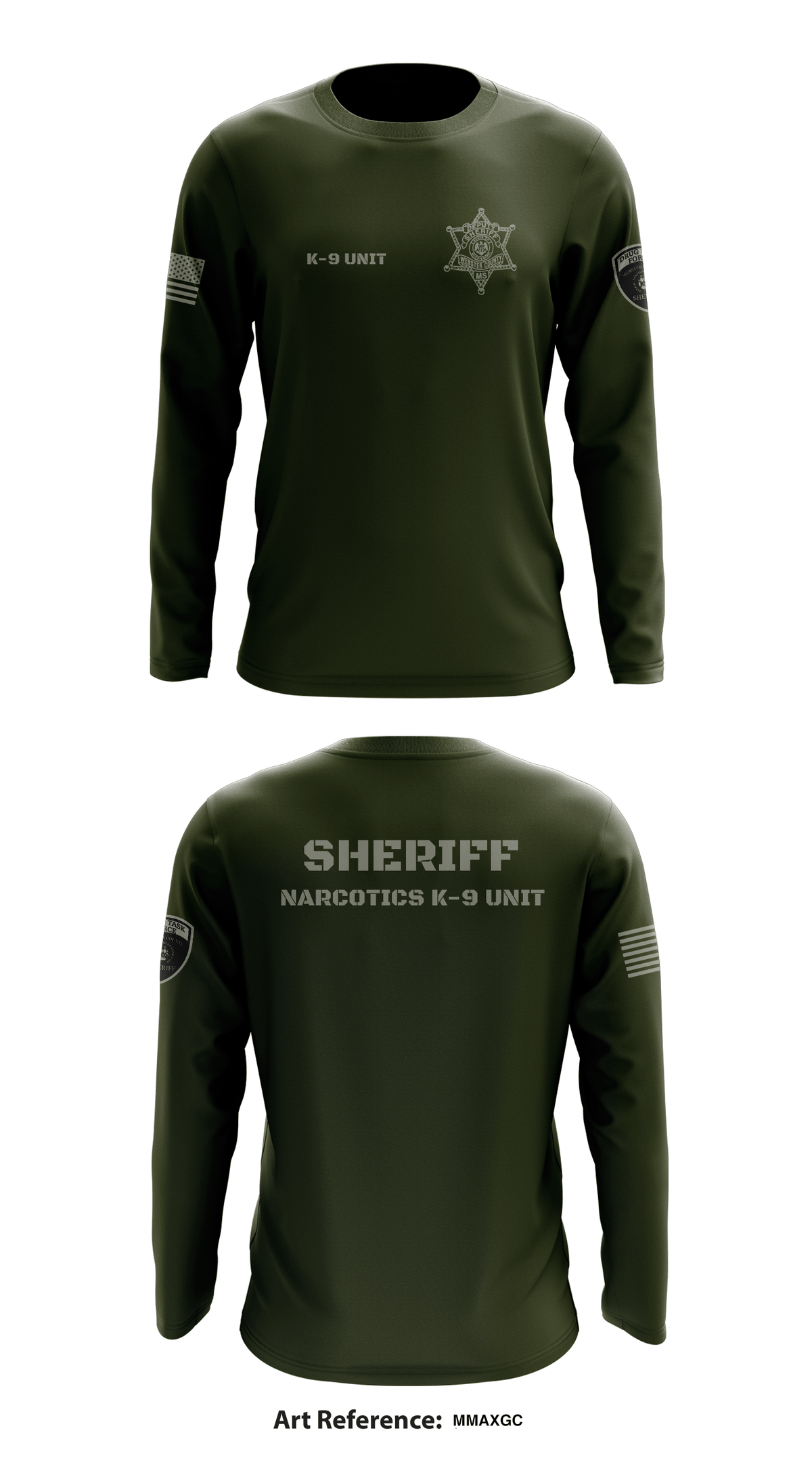 Webster County MS. K-9/Narcotics Unit Store 1 Core Men's LS Performance Tee - MmAxgC