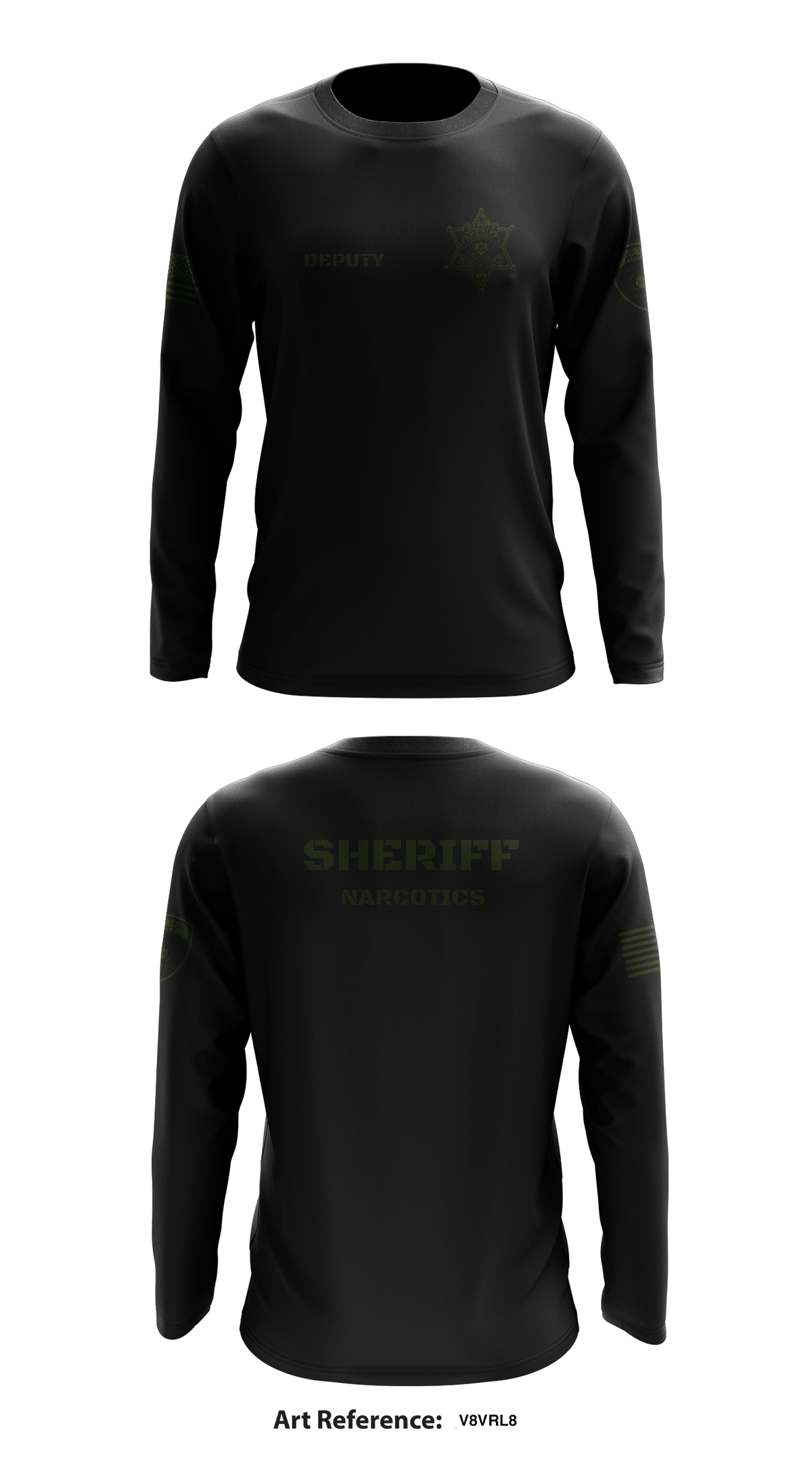 Webster County MS. K-9/Narcotics Unit Store 1 Core Men's LS Performance Tee - V8vrL8
