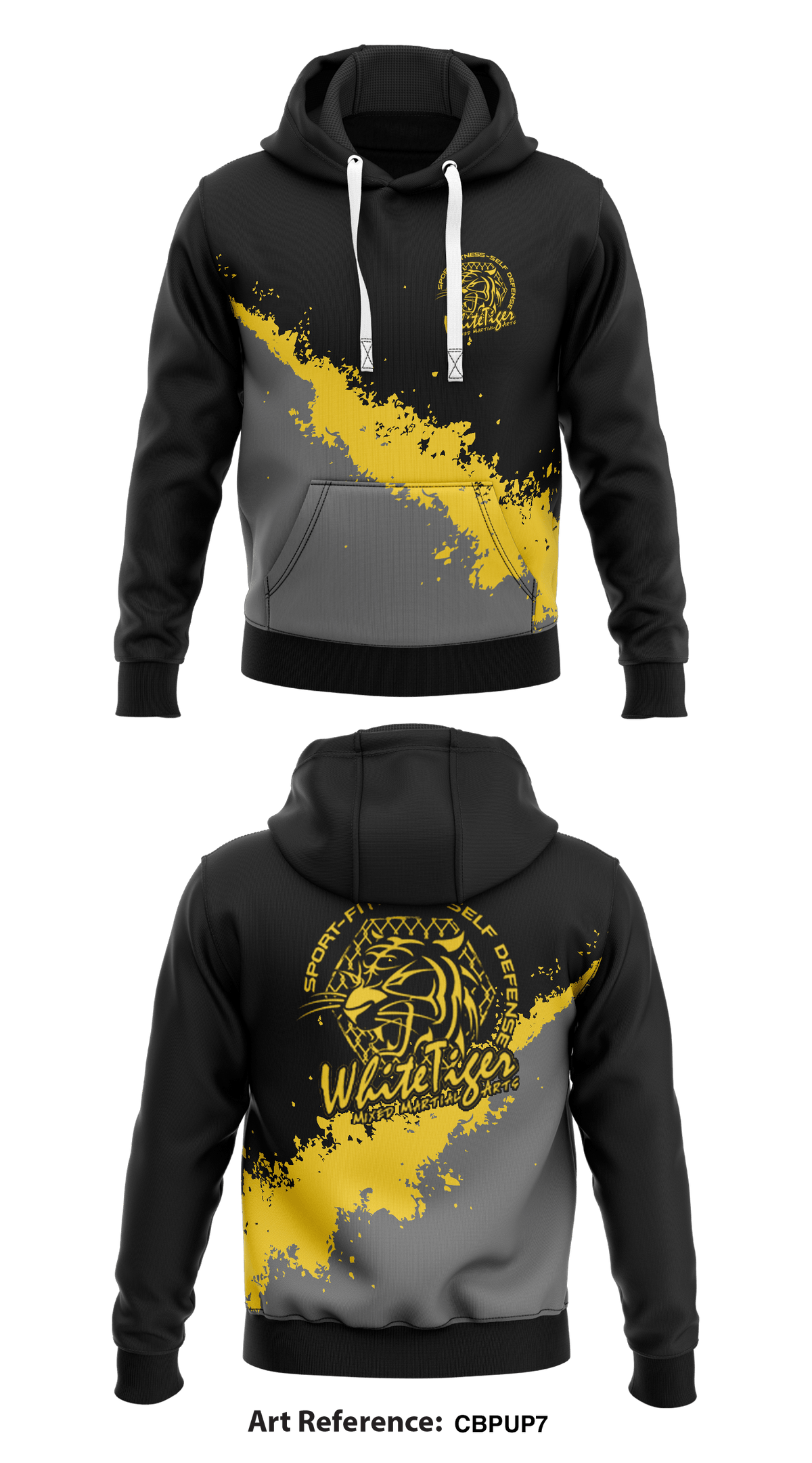 White Tiger Martial Arts Core Men's Hooded Performance Sweatshirt - CBpup7